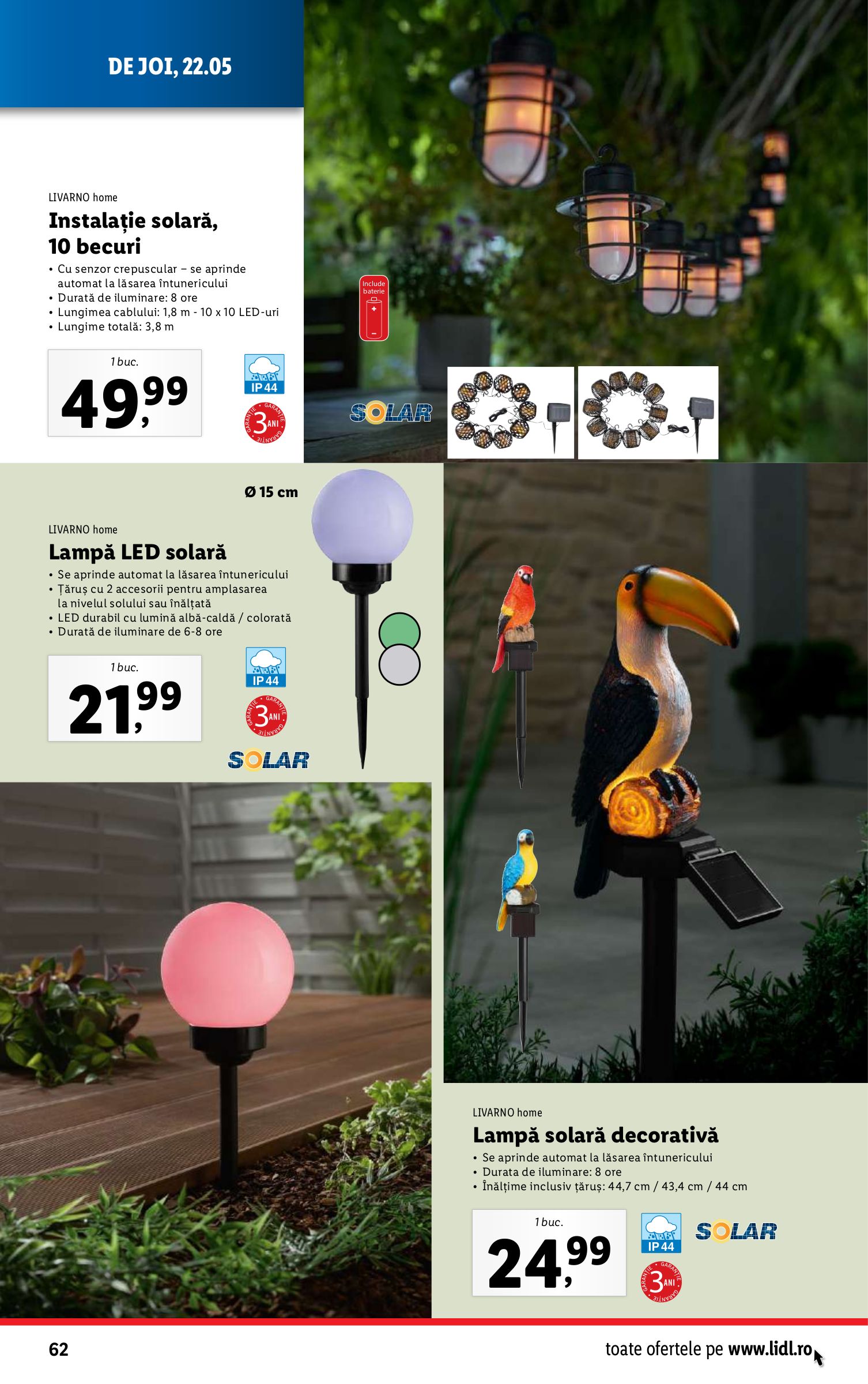 lidl - Catalog Lidl valabil din 19.05. - 25.05. - page: 62 lidl - Catalog Lidl valabil din 19.05. - 25.05. - page: 62