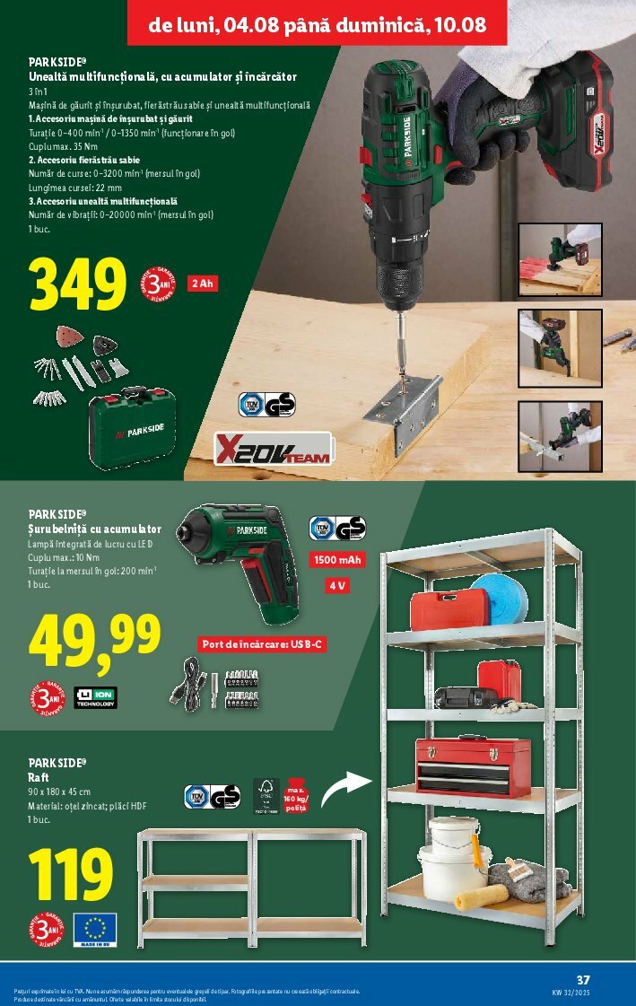 lidl - Catalog Lidl valabil din 04.08. până pe 10.08. - page: 37