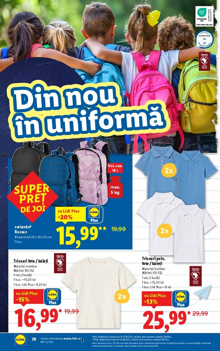 lidl - Catalog Lidl valabil din 11.08. până pe 17.08. - page: 78