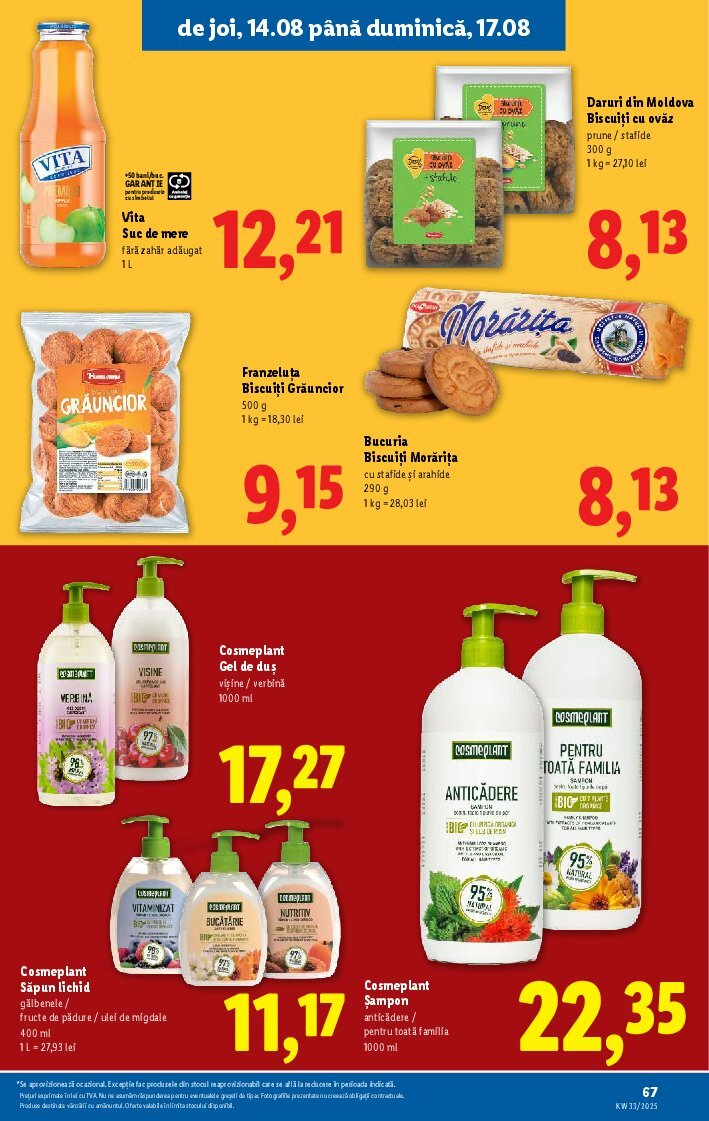 lidl - Catalog Lidl valabil din 11.08. până pe 17.08. - page: 67
