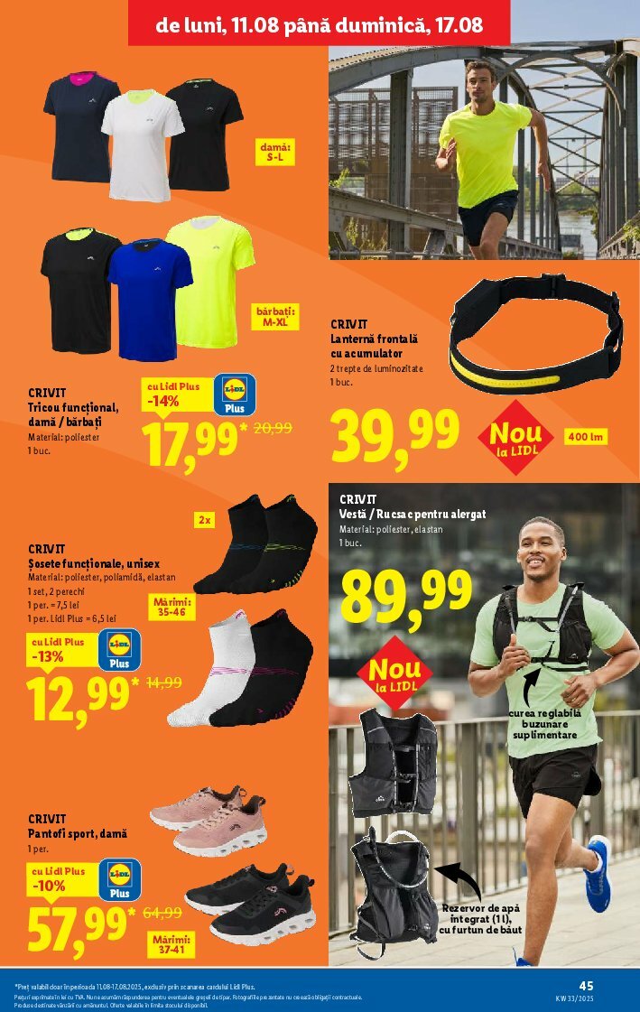 lidl - Catalog Lidl valabil din 11.08. până pe 17.08. - page: 45