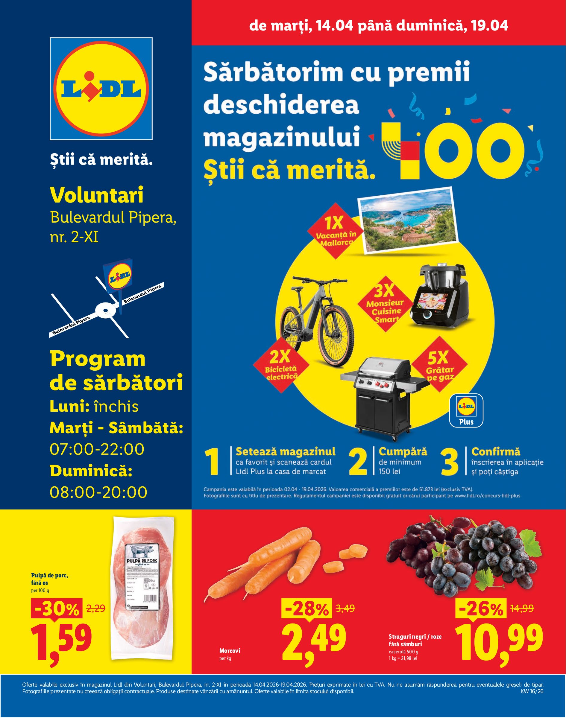 lidl - Lidl - Voluntari pliante pentru săptămâna viitoare de la marți 14.04.2026 până la duminică 19.04.2026