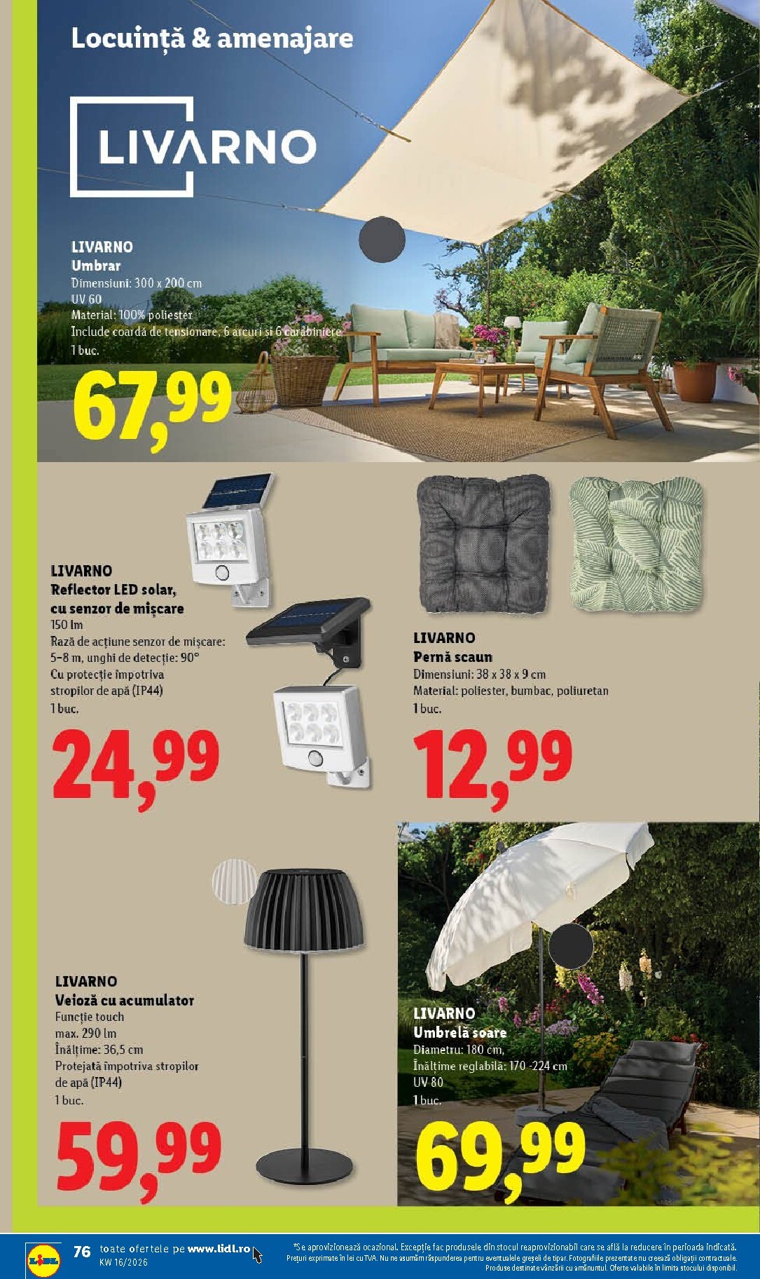 lidl - Lidl pliante pentru săptămâna viitoare de la marți 14.04.2026 până la duminică 19.04.2026 - page: 76