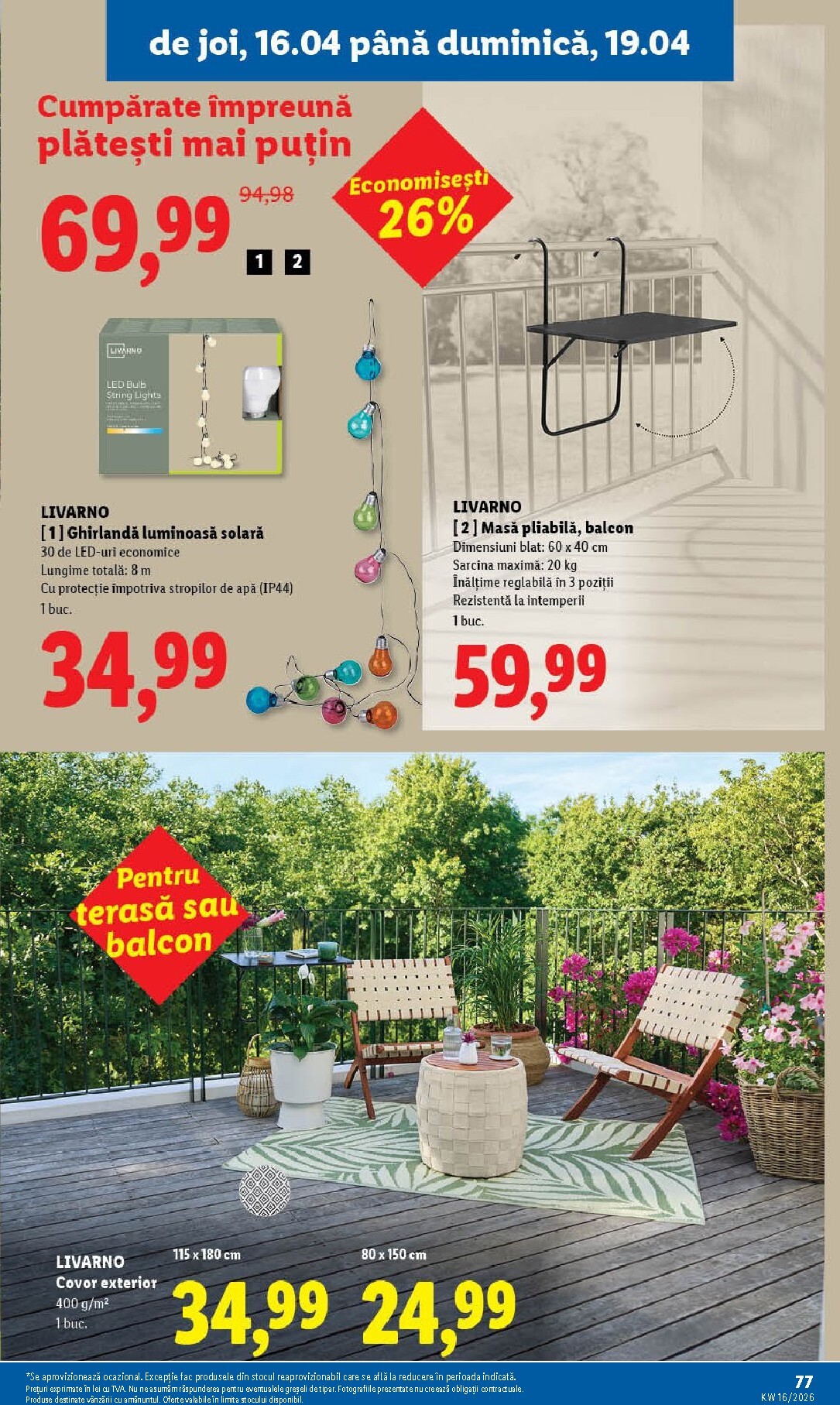 lidl - Lidl pliante pentru săptămâna viitoare de la marți 14.04.2026 până la duminică 19.04.2026 - page: 77