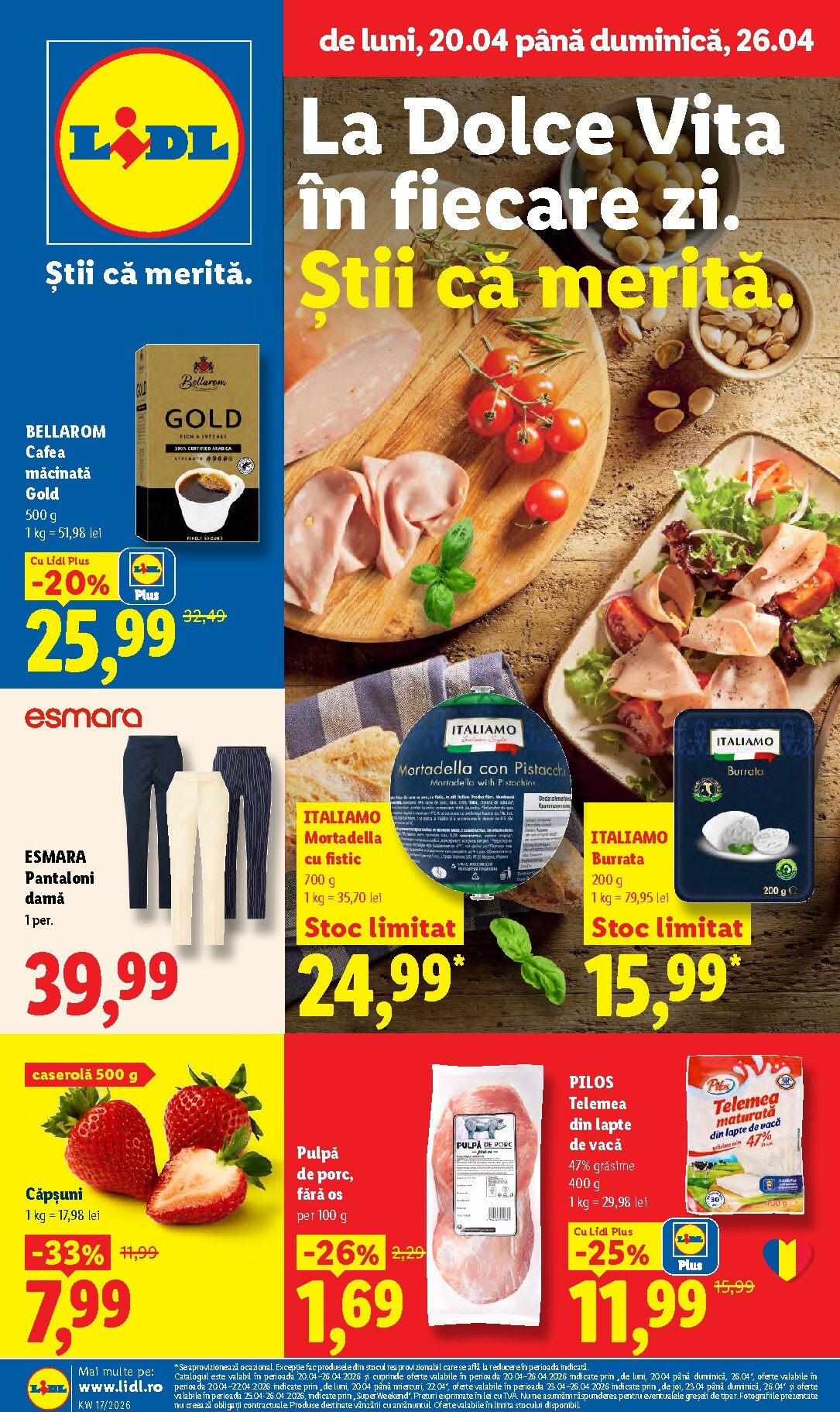 lidl - Lidl pliante pentru săptămâna viitoare de la luni 20.04.2026 până la duminică 26.04.2026 - page: 1