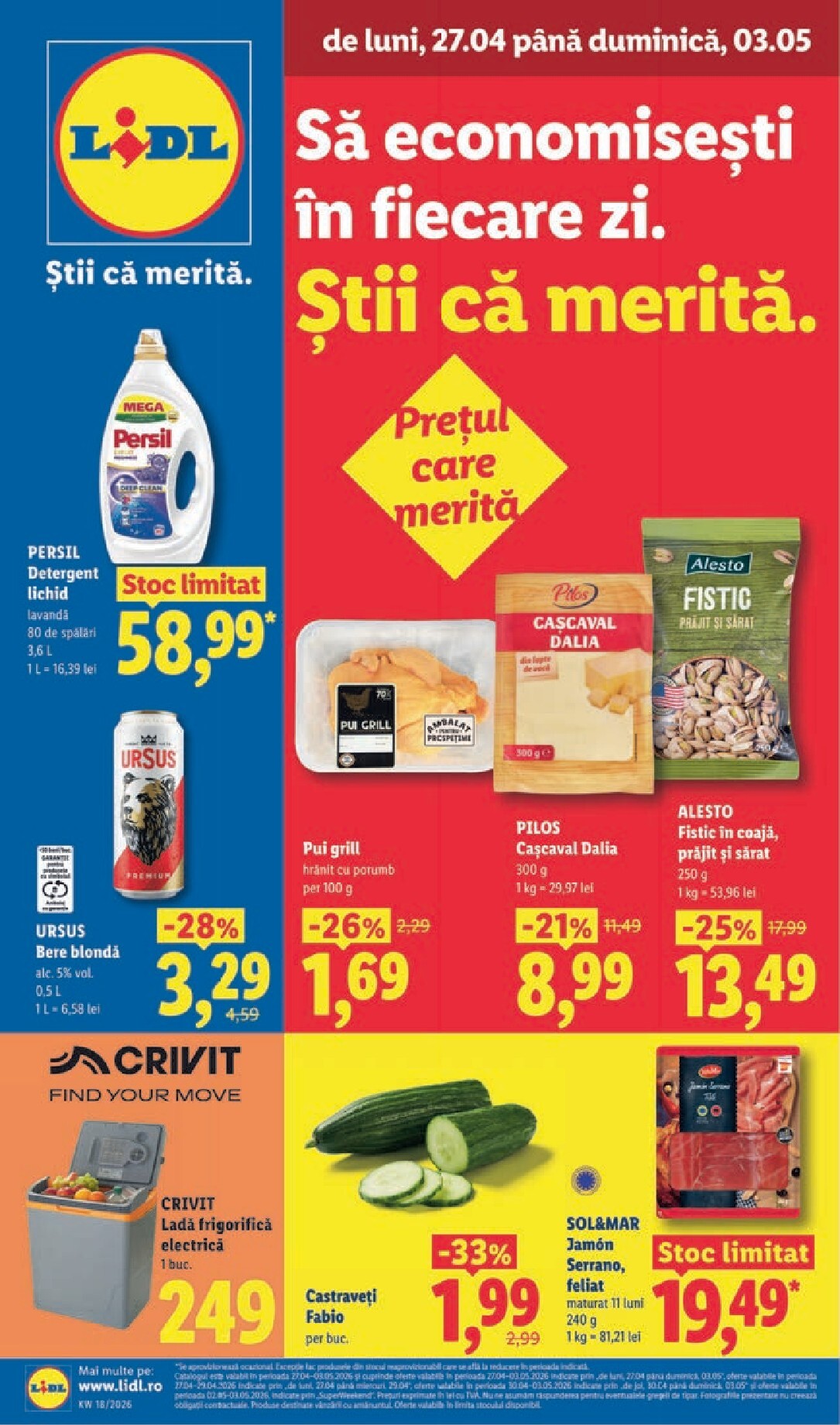 lidl - Lidl pliante pentru săptămâna viitoare de la luni 27.04.2026 până la duminică 03.05.2026 - page: 1