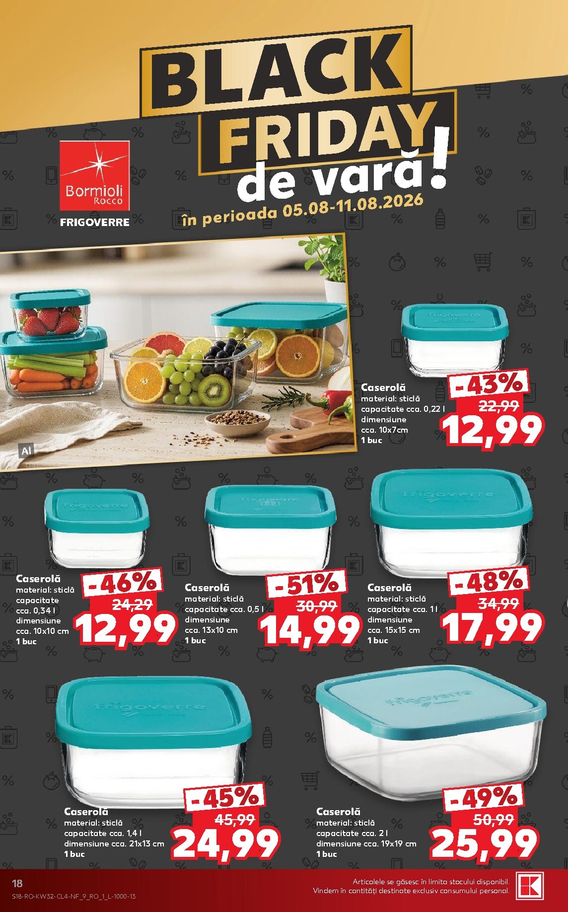 kaufland - Pliantele viitoare Kaufland - Black Friday valabil de la miercuri 05.08.2026 până la marți 11.08.2026 - page: 18