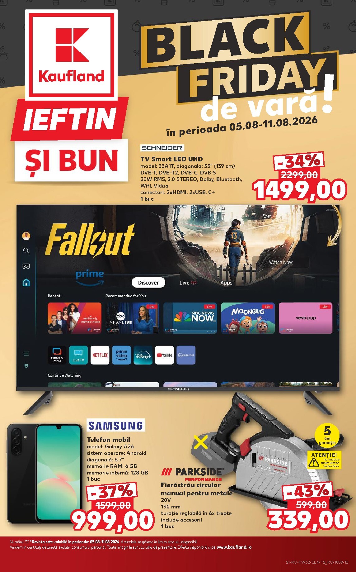 kaufland - Pliantele viitoare Kaufland - Black Friday valabil de la miercuri 05.08.2026 până la marți 11.08.2026