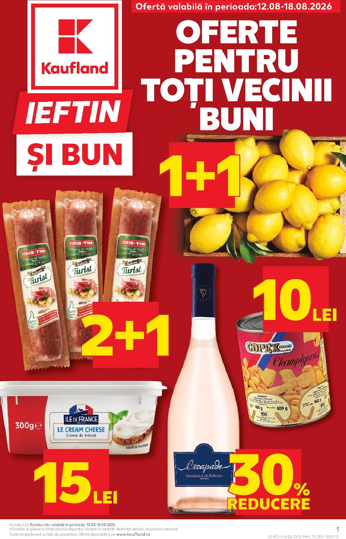 kaufland - Kaufland pliante pentru săptămâna viitoare de la miercuri 12.08.2026 până la marți 18.08.2026 - page: 1