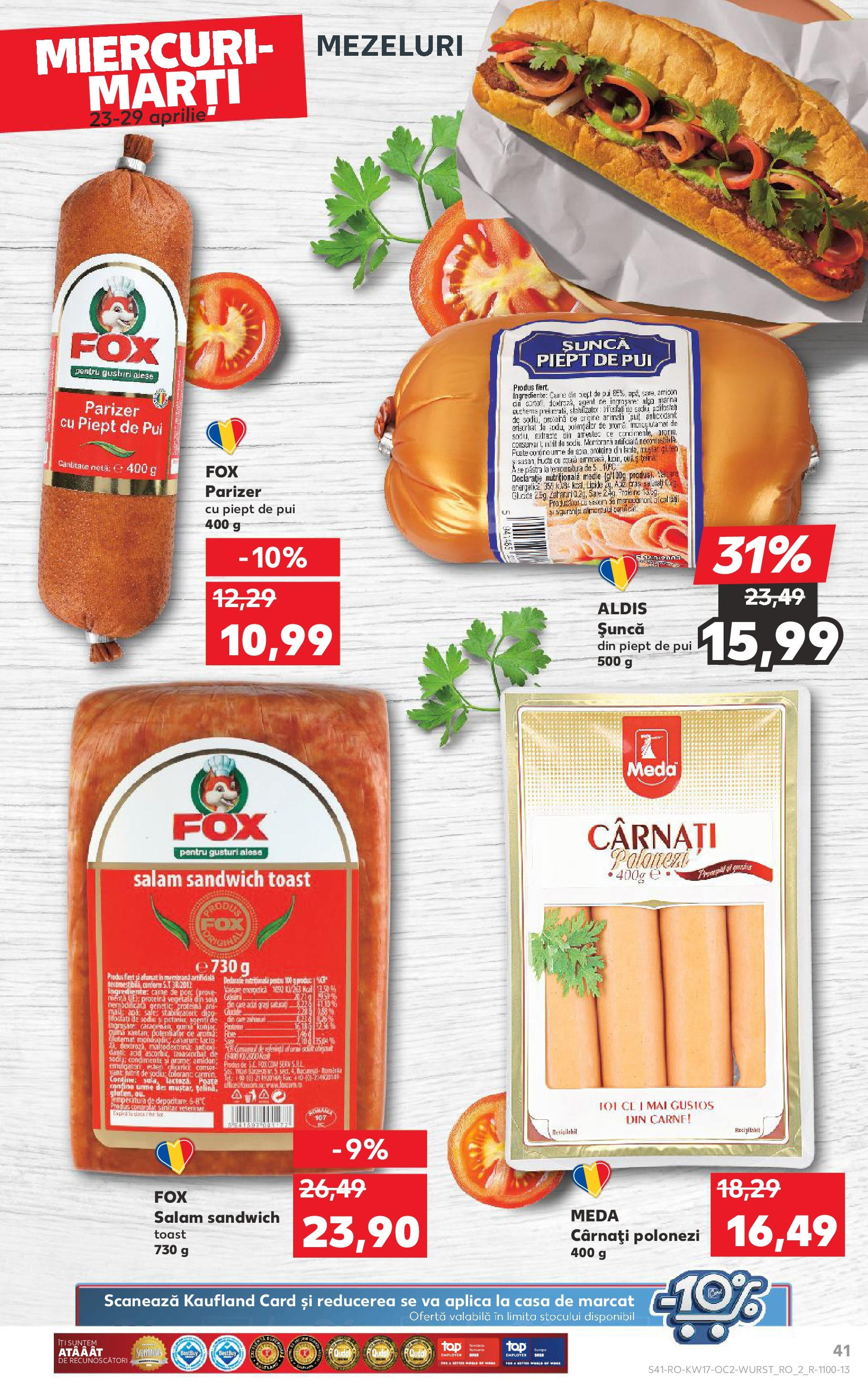 kaufland - Catalog Kaufland valabil din 23.04. - 29.04. - page: 41 kaufland - Catalog Kaufland valabil din 23.04. - 29.04. - page: 41