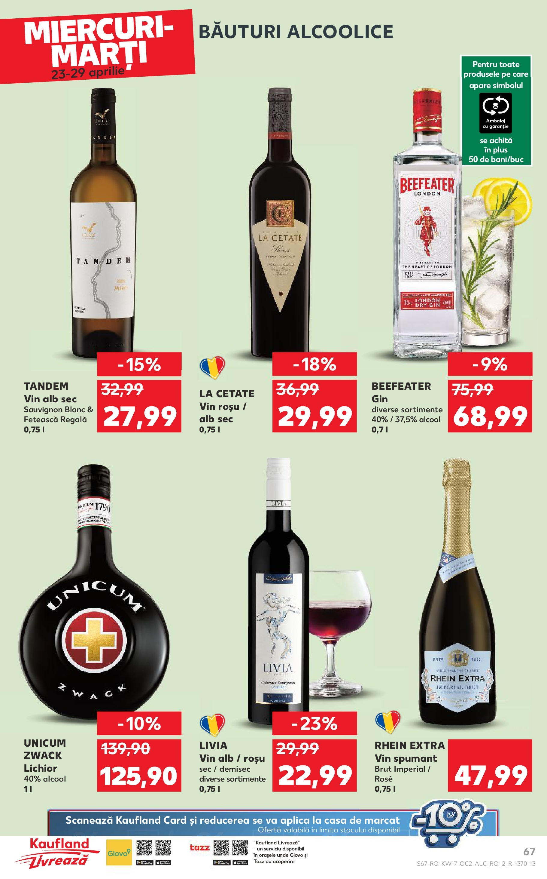 kaufland - Catalog Kaufland valabil din 23.04. - 29.04. - page: 67 kaufland - Catalog Kaufland valabil din 23.04. - 29.04. - page: 67