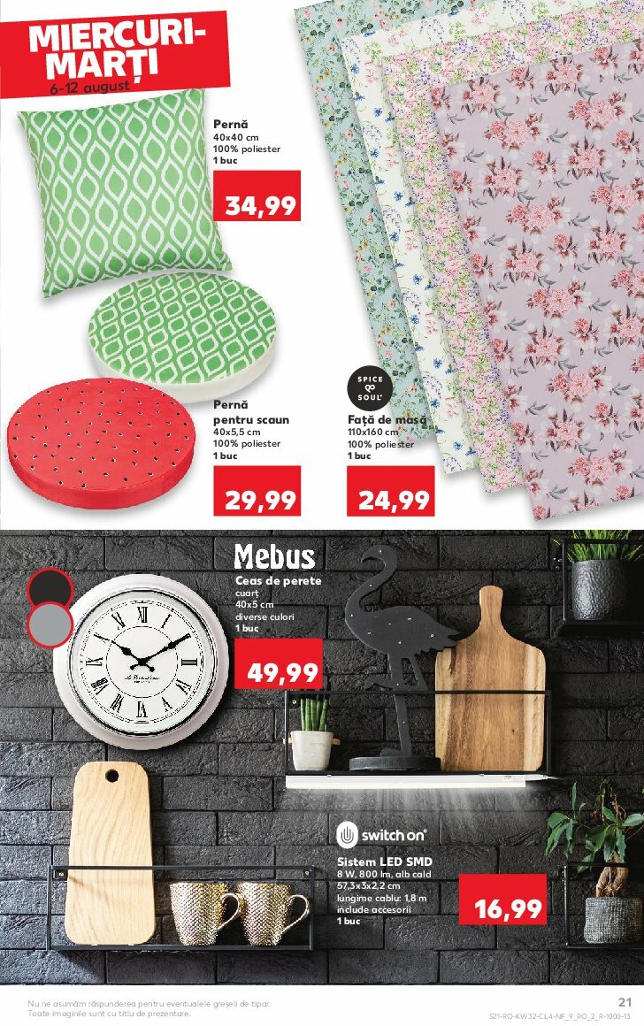 kaufland - Catalog Kaufland - Nonfood valabil din 06.08. până pe 12.08. - page: 21