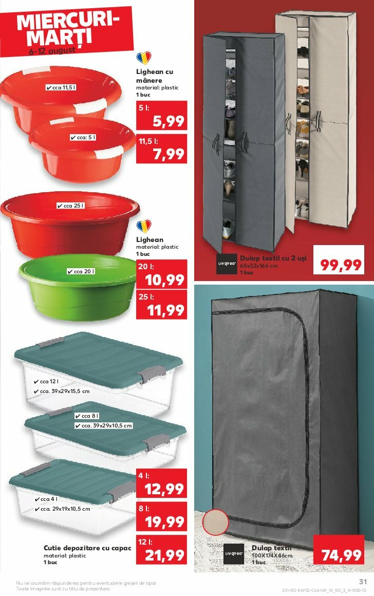 kaufland - Catalog Kaufland - Nonfood valabil din 06.08. până pe 12.08. - page: 31