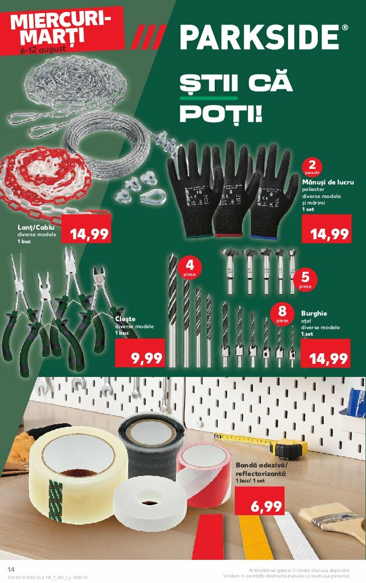 kaufland - Catalog Kaufland - Nonfood valabil din 06.08. până pe 12.08. - page: 14