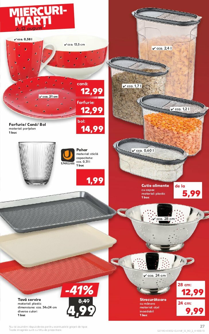kaufland - Catalog Kaufland - Nonfood valabil din 06.08. până pe 12.08. - page: 27
