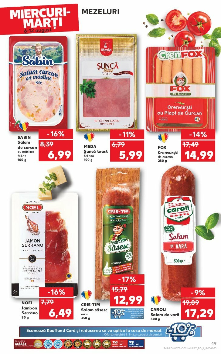 kaufland - Catalog Kaufland valabil din 03.08. până pe 12.08. - page: 49 kaufland - Catalog Kaufland valabil din 03.08. până pe 12.08. - page: 49