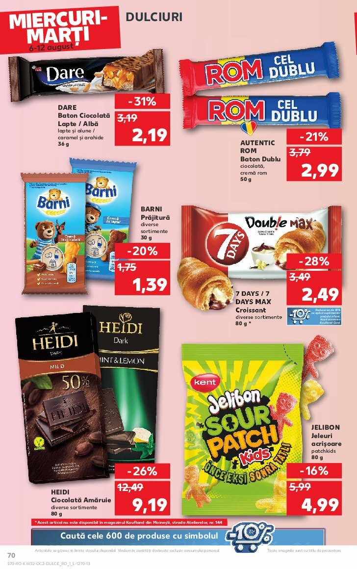 kaufland - Catalog Kaufland valabil din 03.08. până pe 12.08. - page: 70 kaufland - Catalog Kaufland valabil din 03.08. până pe 12.08. - page: 70