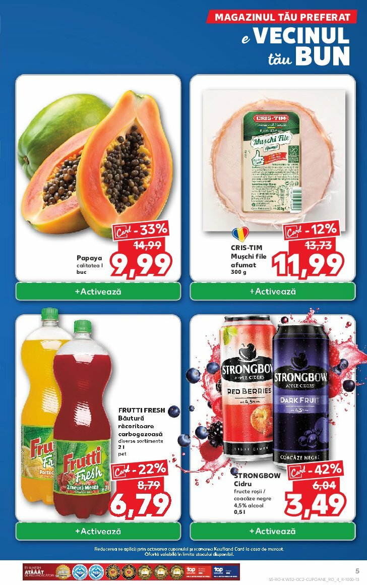 kaufland - Catalog Kaufland valabil din 03.08. până pe 12.08. - page: 5 kaufland - Catalog Kaufland valabil din 03.08. până pe 12.08. - page: 5