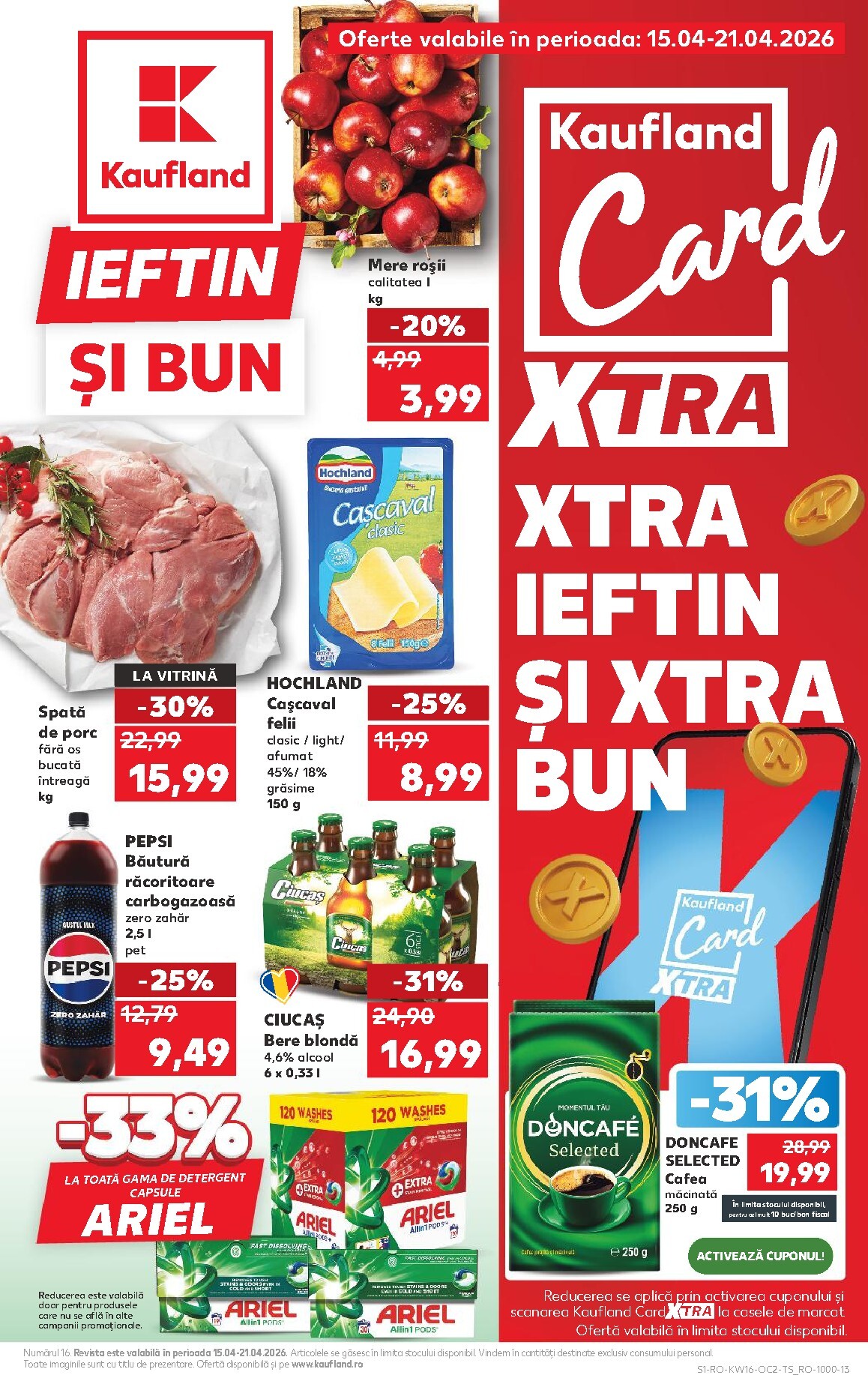 kaufland - Kaufland pliante pentru săptămâna viitoare de la miercuri 15.04.2026 până la marți 21.04.2026 - page: 1