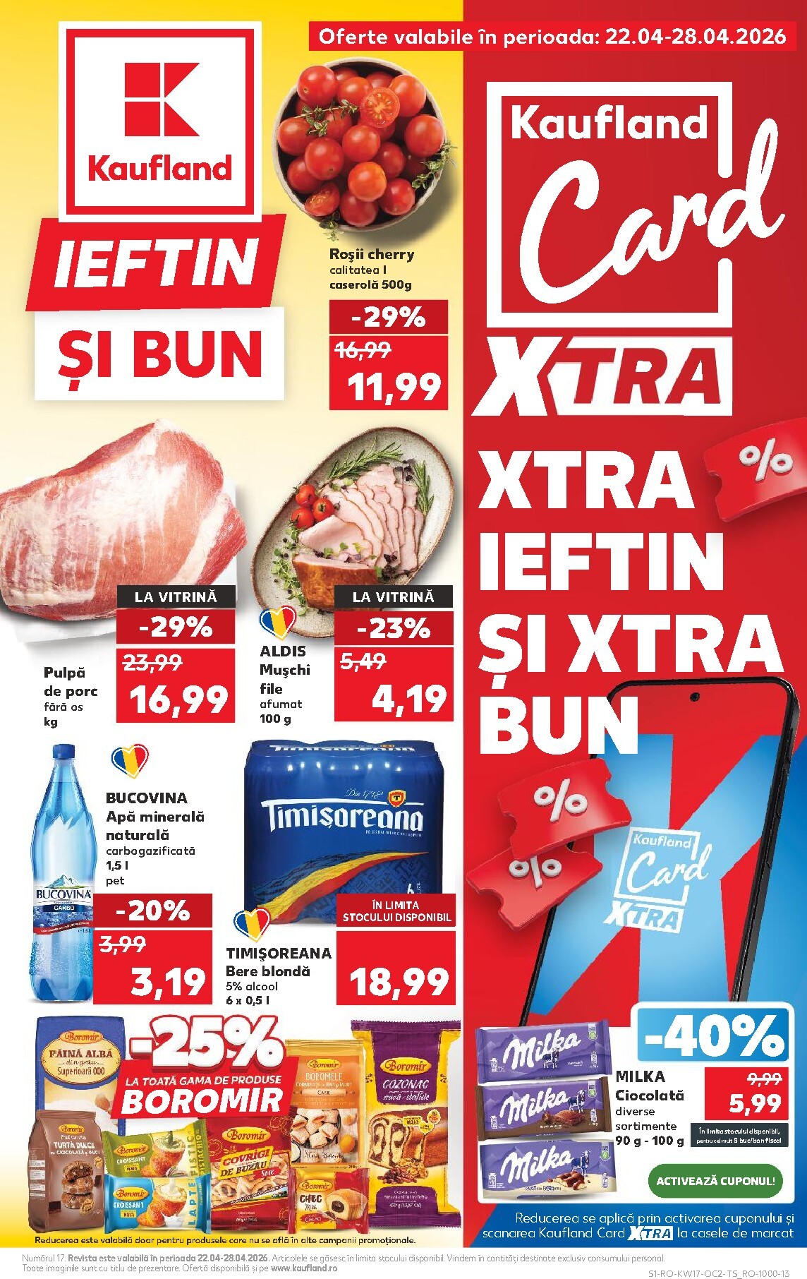 kaufland - Kaufland pliante pentru săptămâna viitoare de la miercuri 22.04.2026 până la marți 28.04.2026 - page: 1