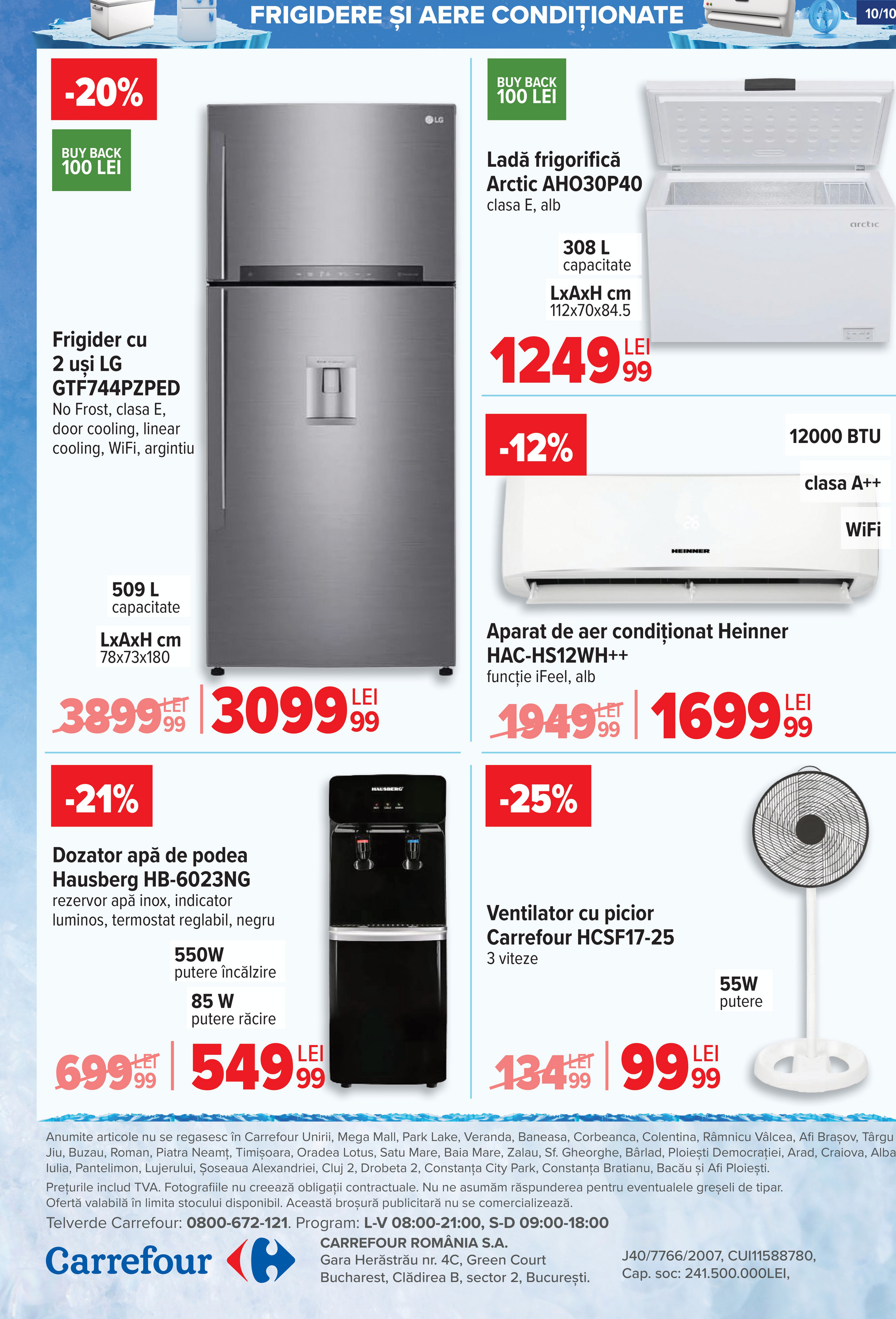 carrefour - Catalog Carrefour - Frigorifice AC si Ventilatoare valabil din 18.06. până pe 16.07. - page: 10
