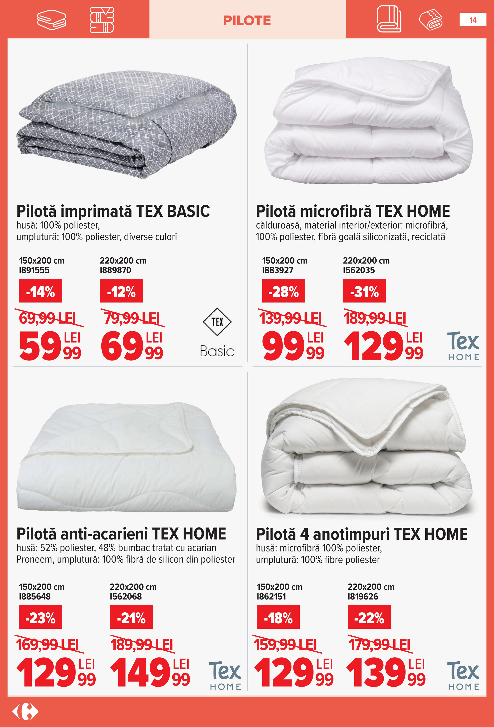 carrefour - Catalog Carrefour - Tex Home online – oferte valabile din 14.01. - page: 14