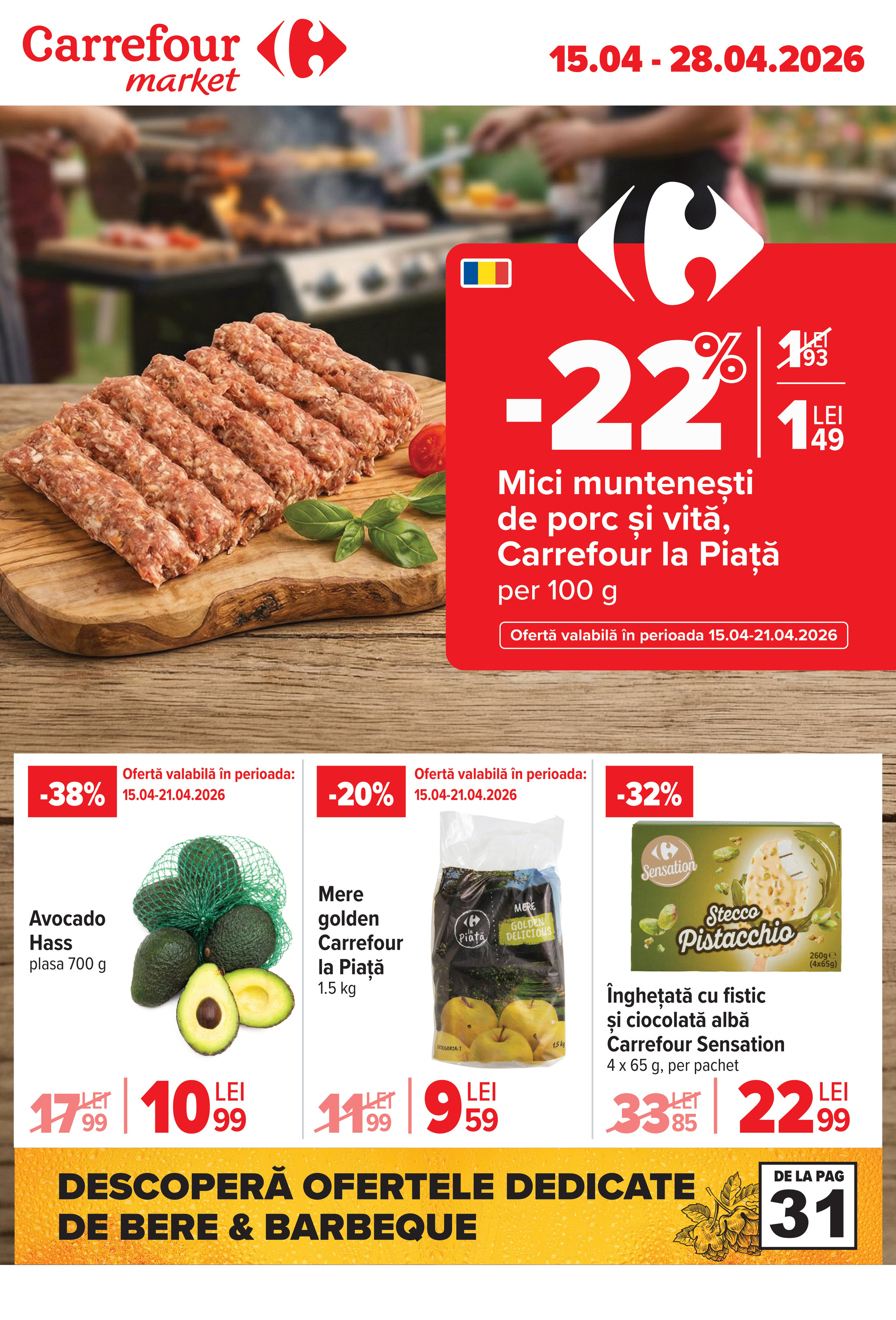 carrefour - Brosura Carrefour Market valabilă de la miercuri 15.04.2026 până la marți 28.04.2026