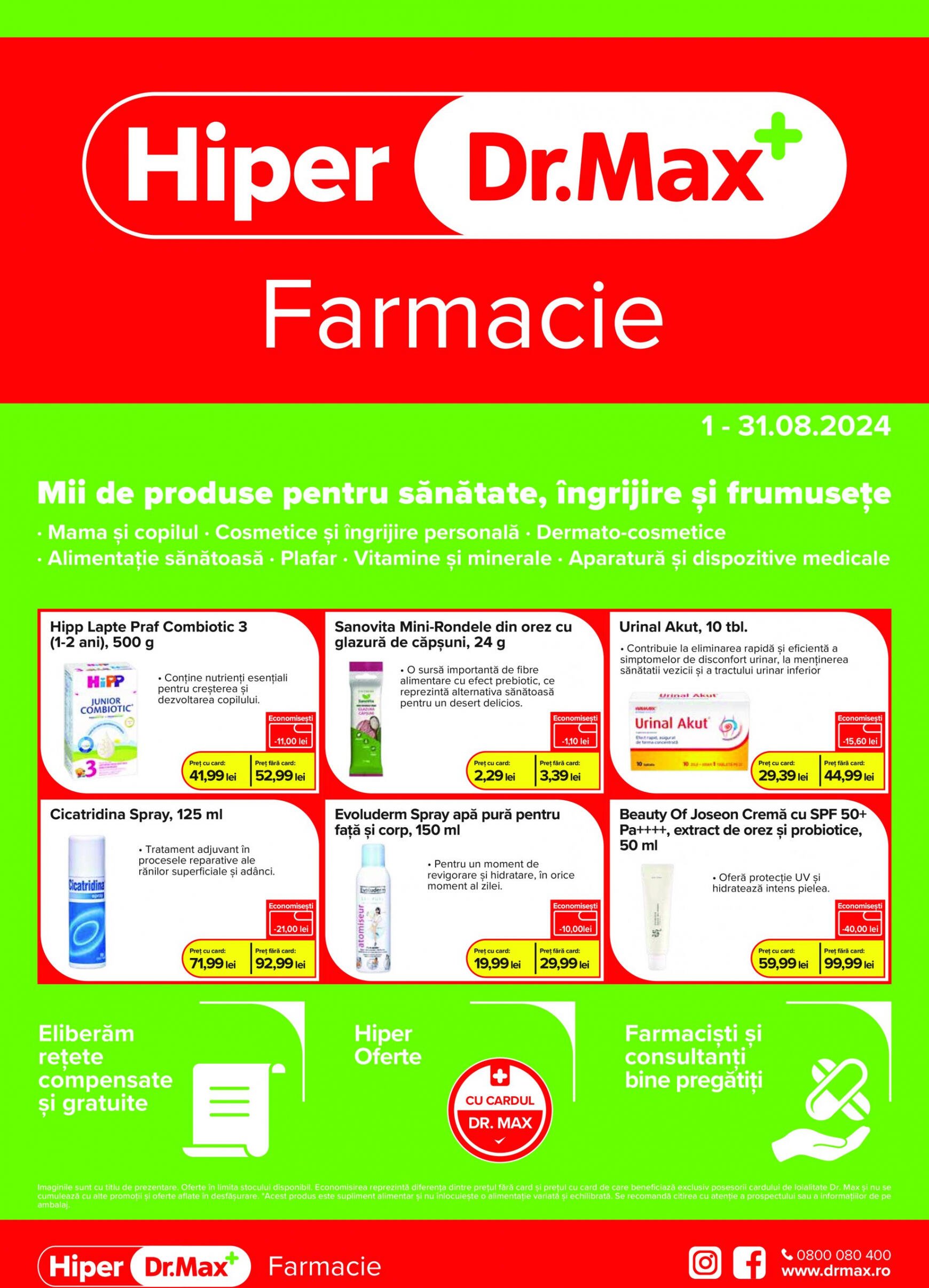 dr-max - Catalog nou Dr. Max - Hiper Farmacie 01.08. - 31.08.