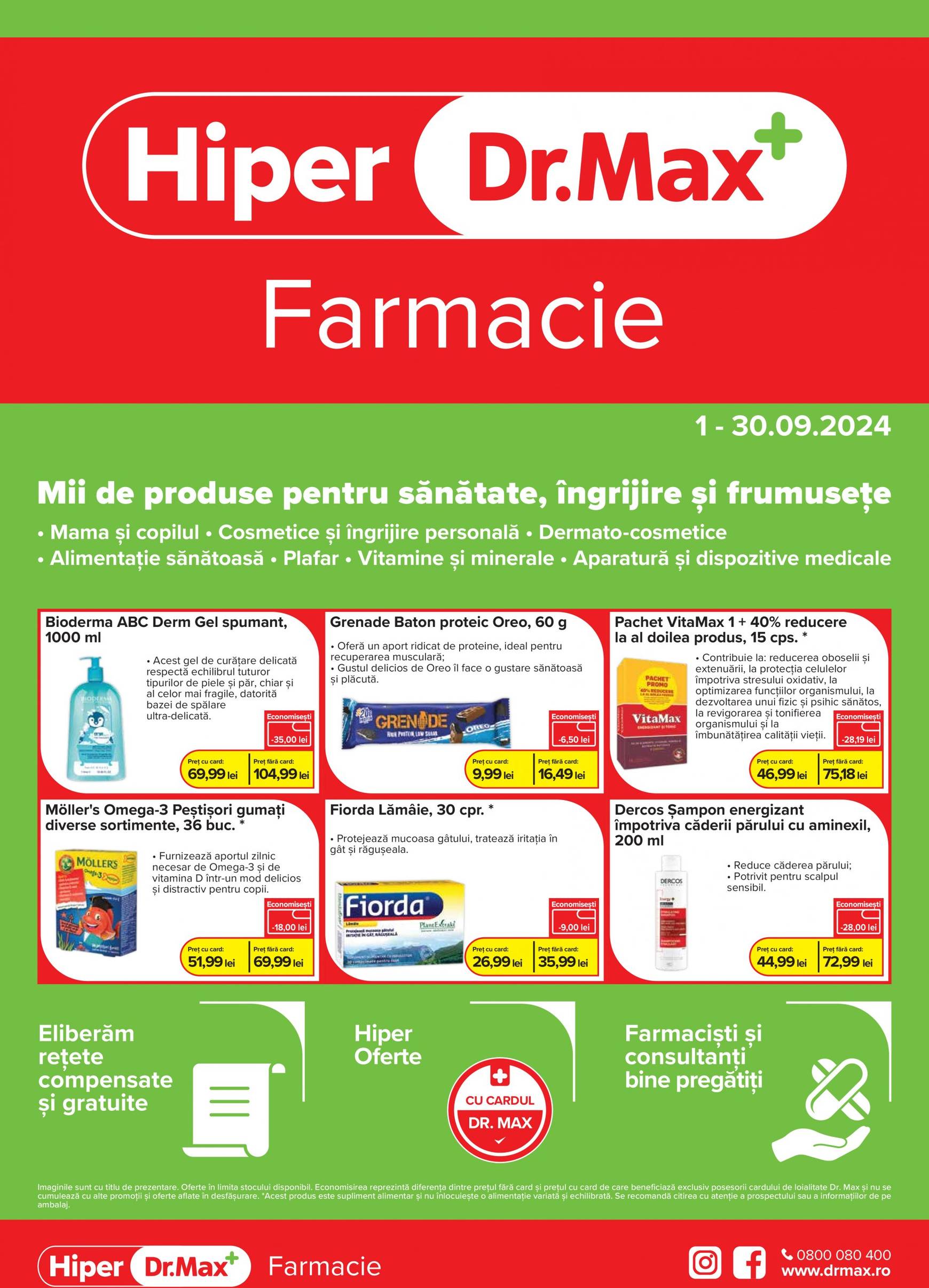 dr-max - Catalog nou Dr. Max - Hiper Farmacie 01.09. - 30.09. - page: 1