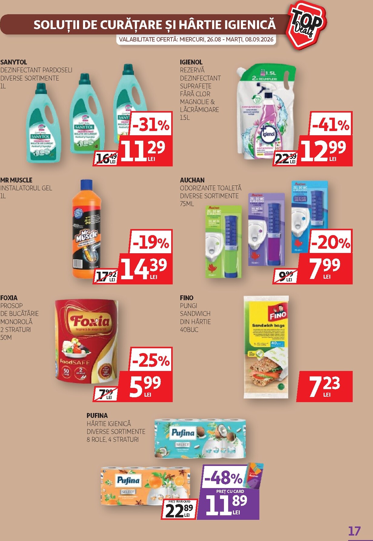 auchan - Pliantele viitoare Auchan valabil de la miercuri 26.08.2026 până la marți 08.09.2026 - page: 17