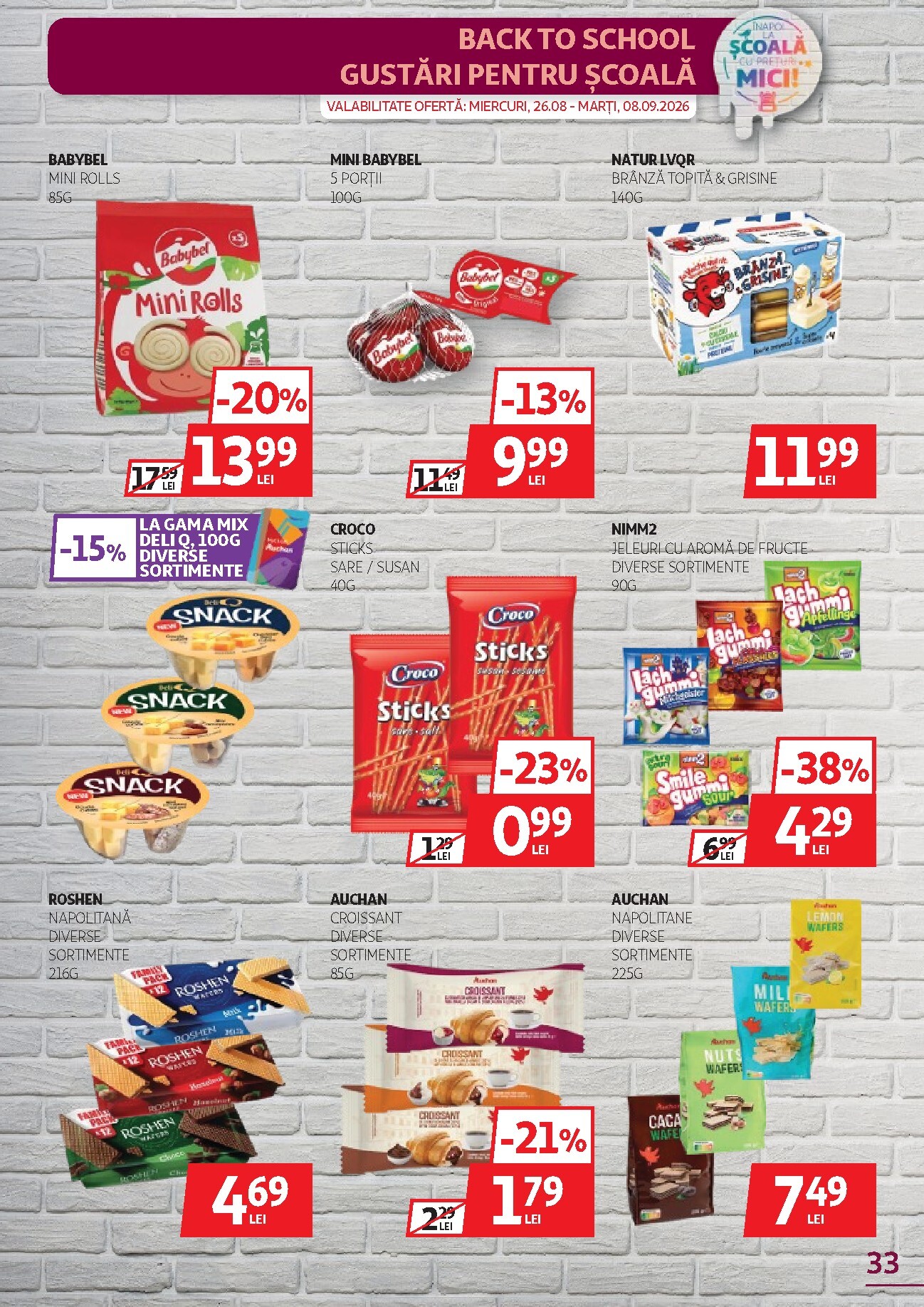 auchan - Pliantele viitoare Auchan valabil de la miercuri 26.08.2026 până la marți 08.09.2026 - page: 33
