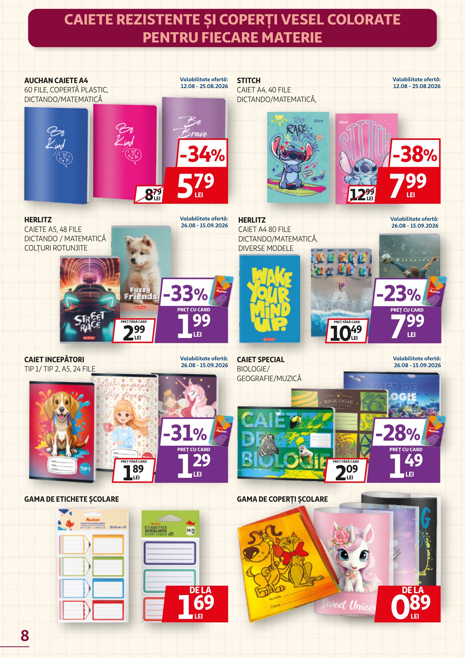 auchan - Brosura Auchan - Back to School valabilă de la miercuri 12.08.2026 până la marți 15.09.2026 - page: 8