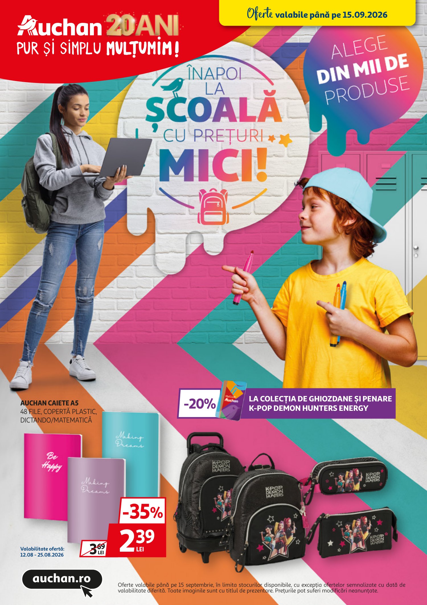 auchan - Brosura Auchan - Back to School valabilă de la miercuri 12.08.2026 până la marți 15.09.2026