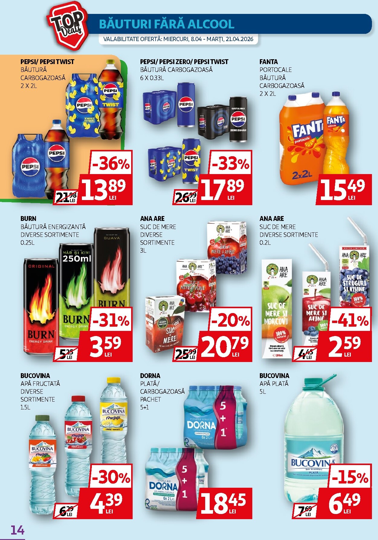 auchan - Brosura Auchan - Top Deals valabilă de la miercuri 08.04.2026 până la marți 21.04.2026 - page: 14