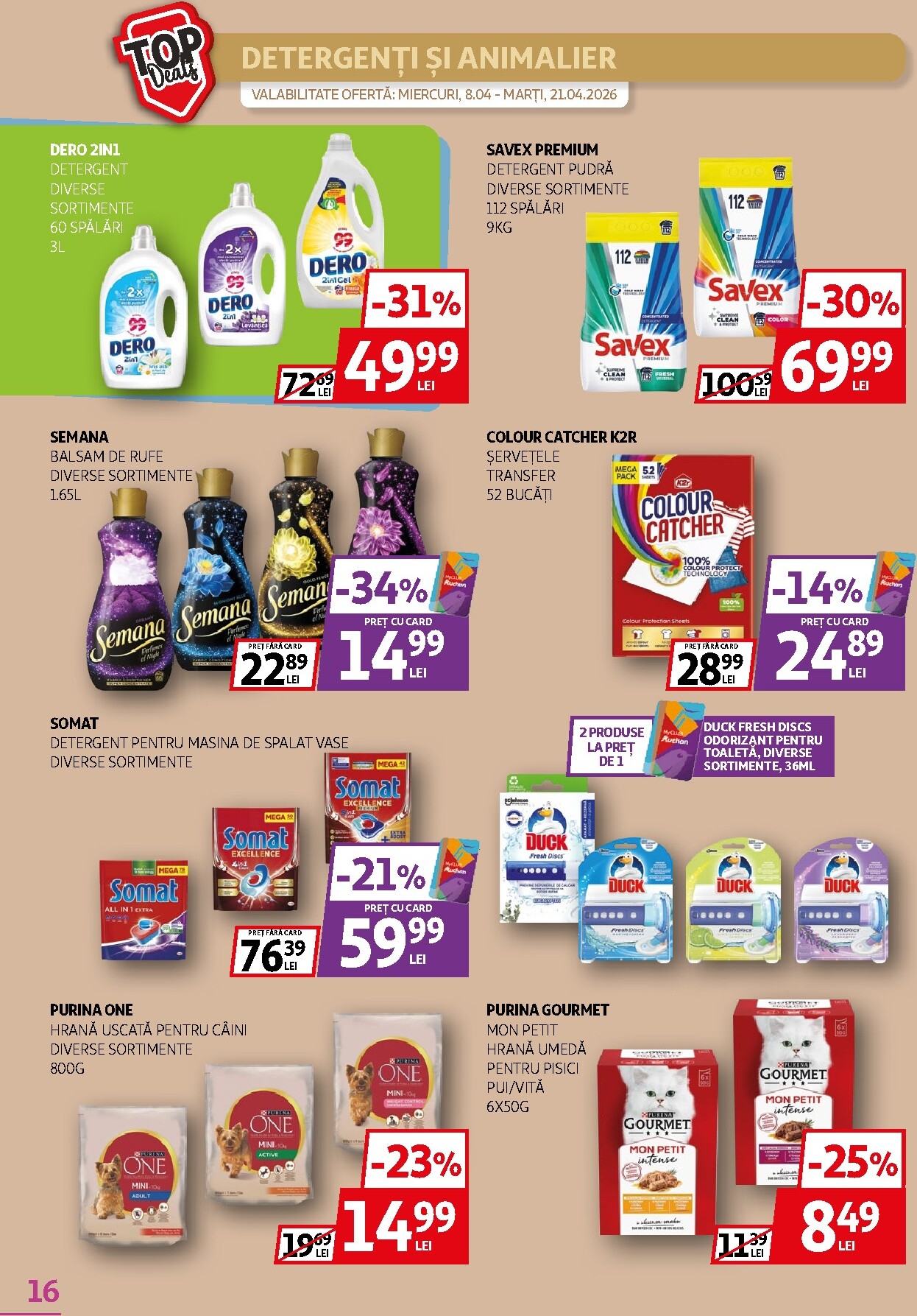 auchan - Brosura Auchan - Top Deals valabilă de la miercuri 08.04.2026 până la marți 21.04.2026 - page: 16