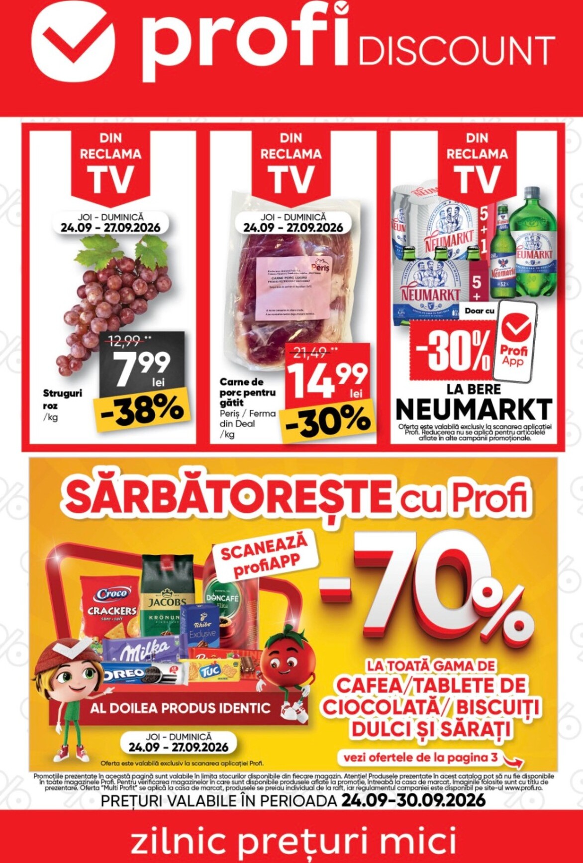 profi - Brosura PROFI Discount valabilă de la joi 24.09.2026 până la miercuri 30.09.2026