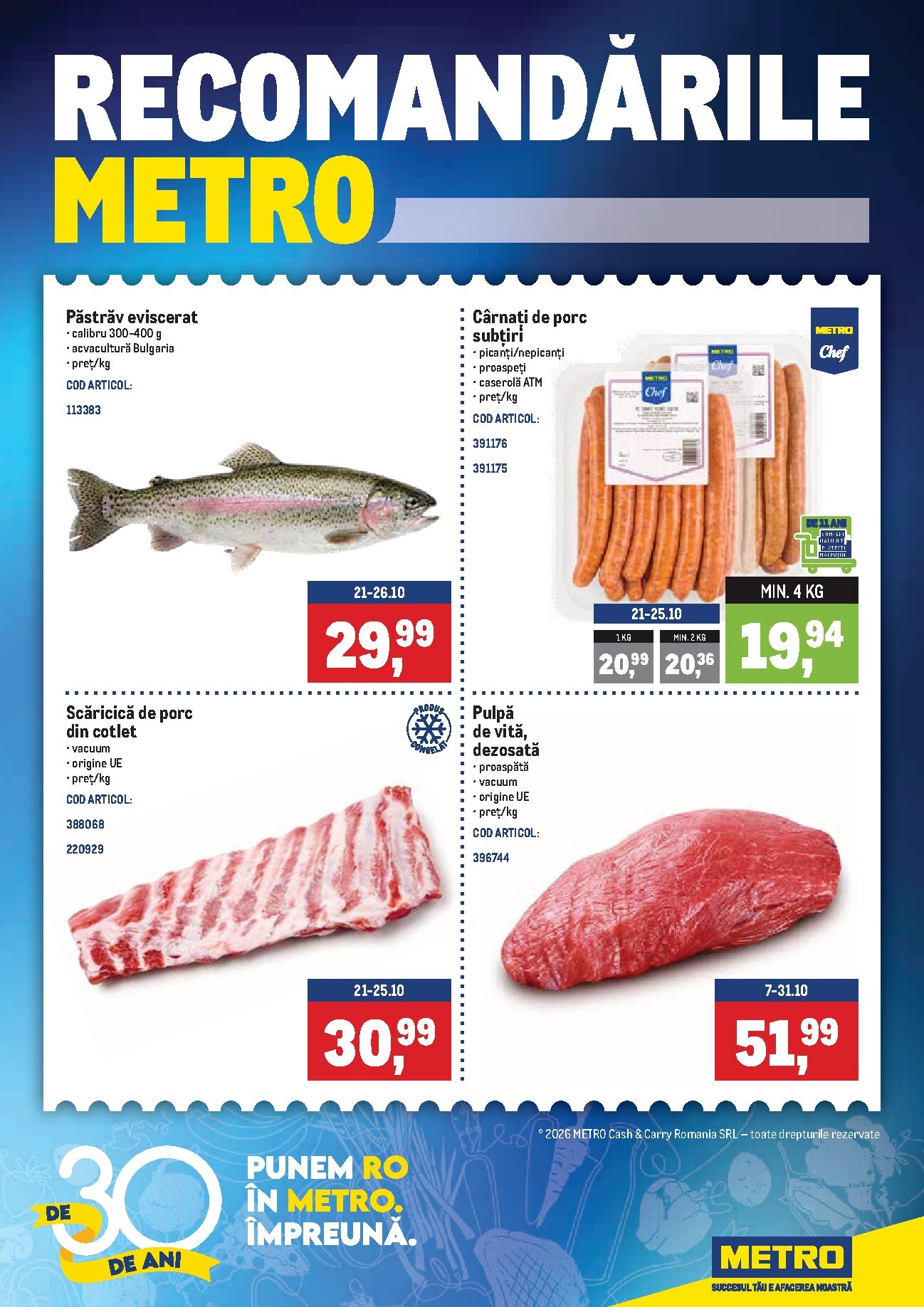 metro - Brosura Metro - Recomandari valabilă de la luni 19.10.2026 până la duminică 25.10.2026 - page: 1