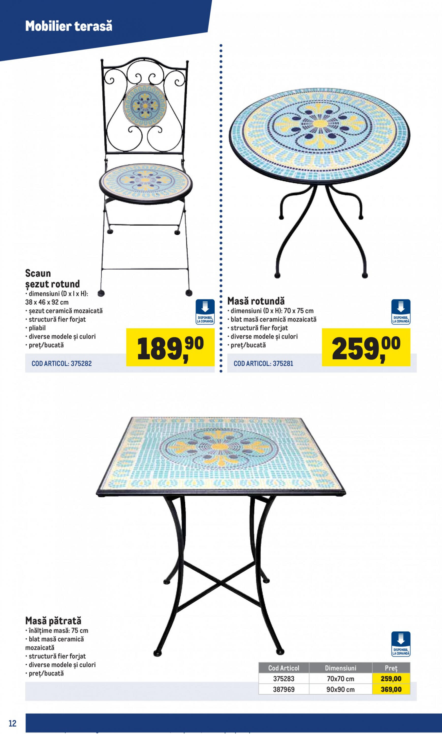 metro - Metro - Mobilier pentru terasă și grădină valabil de 18.03.2024 - page: 12