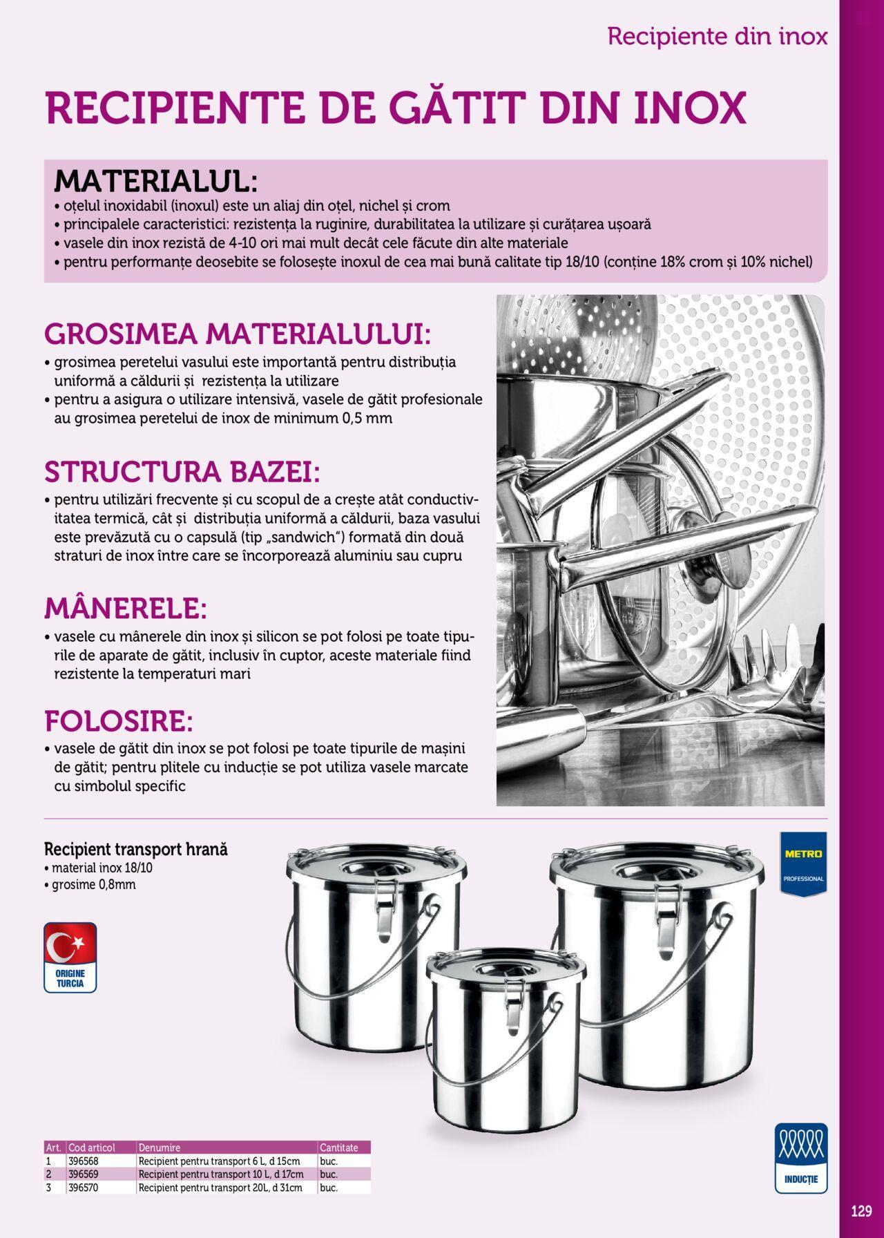 metro - Metro catalog - Echipamente Profesionale pentru HoReCa de luni 15.01.2024 - page: 129