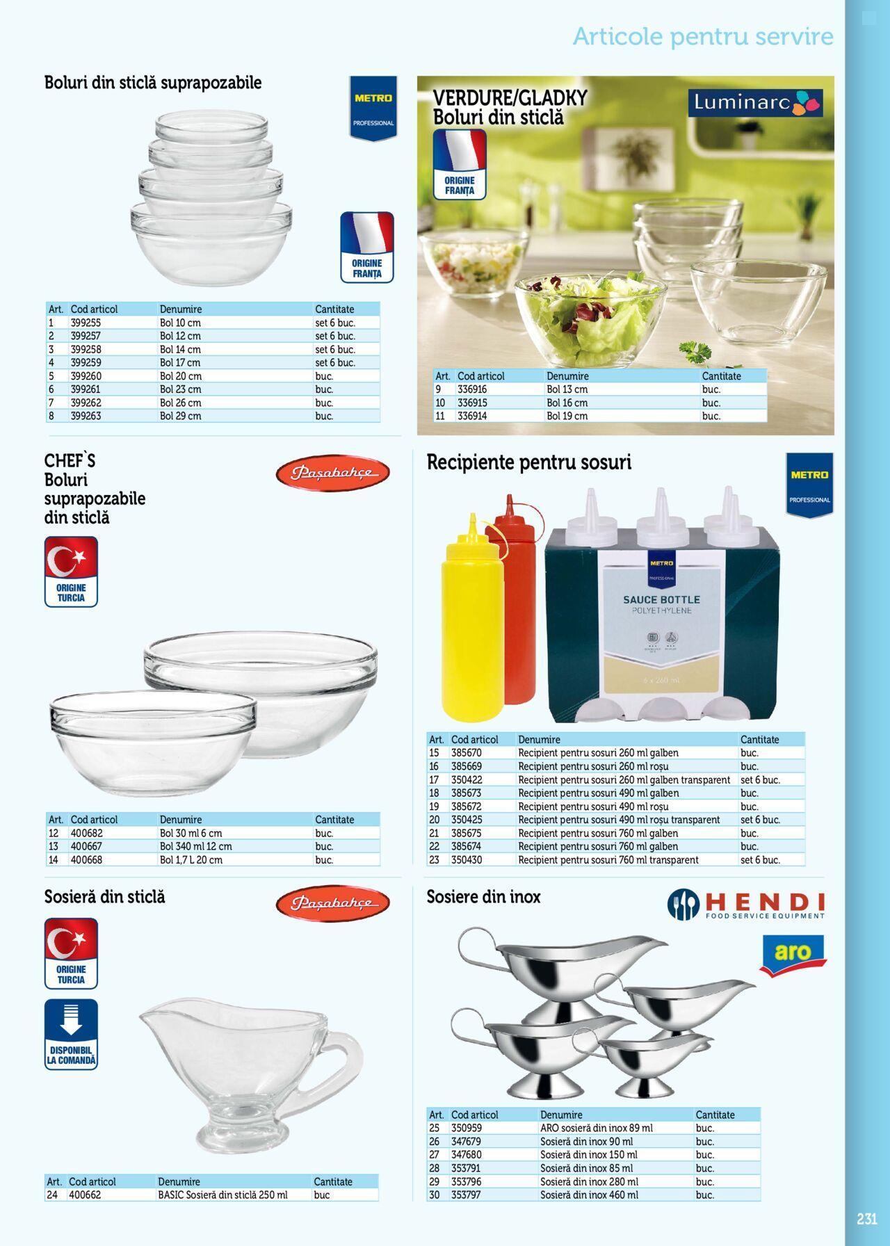 metro - Metro catalog - Echipamente Profesionale pentru HoReCa de luni 15.01.2024 - page: 231