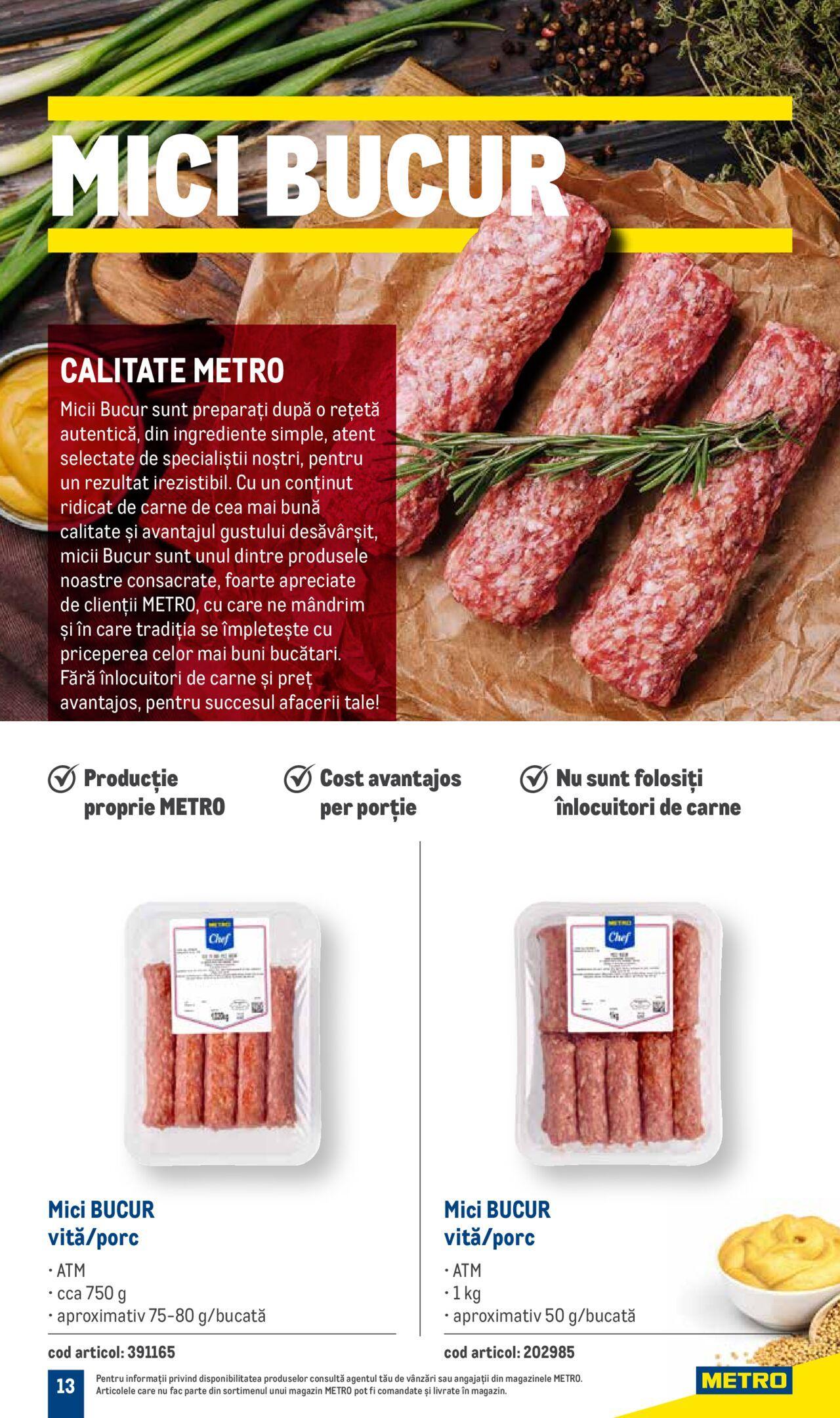 metro - Metro catalog - Sortiment Carne Producție Proprie 01.01.2024 - 31.12.2024 - page: 13