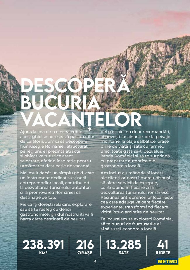 metro - Catalog Metro - Ghid de Turism România valabil din 04.08. până pe 31.05. - page: 3 metro - Catalog Metro - Ghid de Turism România valabil din 04.08. până pe 31.05. - page: 3