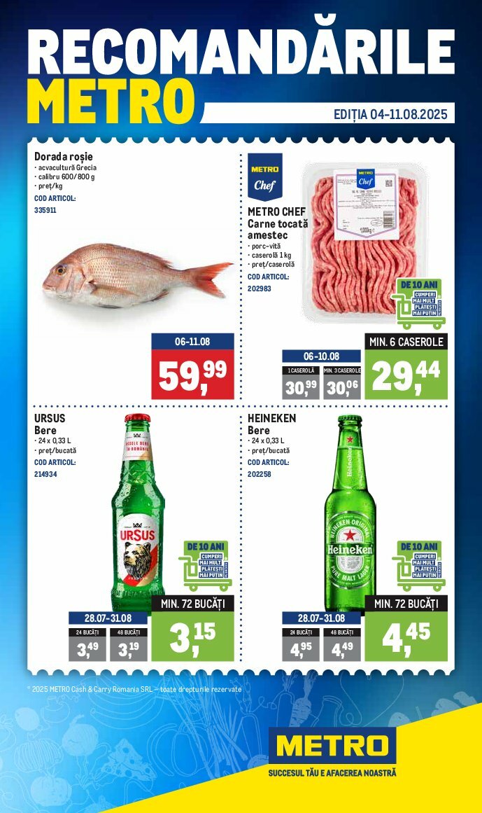 metro - Catalog Metro - Recomandările valabil din 04.08. până pe 11.08.