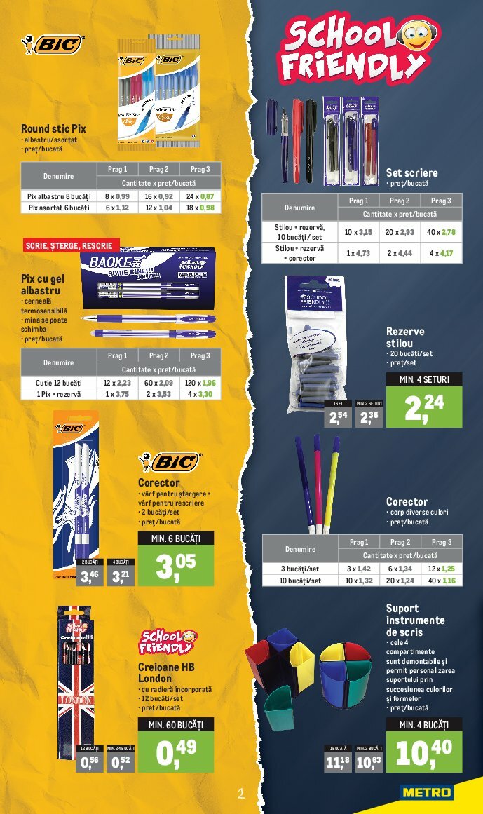 metro - Catalog Metro - Catalog Rechizite Școlare valabil din 01.08. până pe 25.09. - page: 2