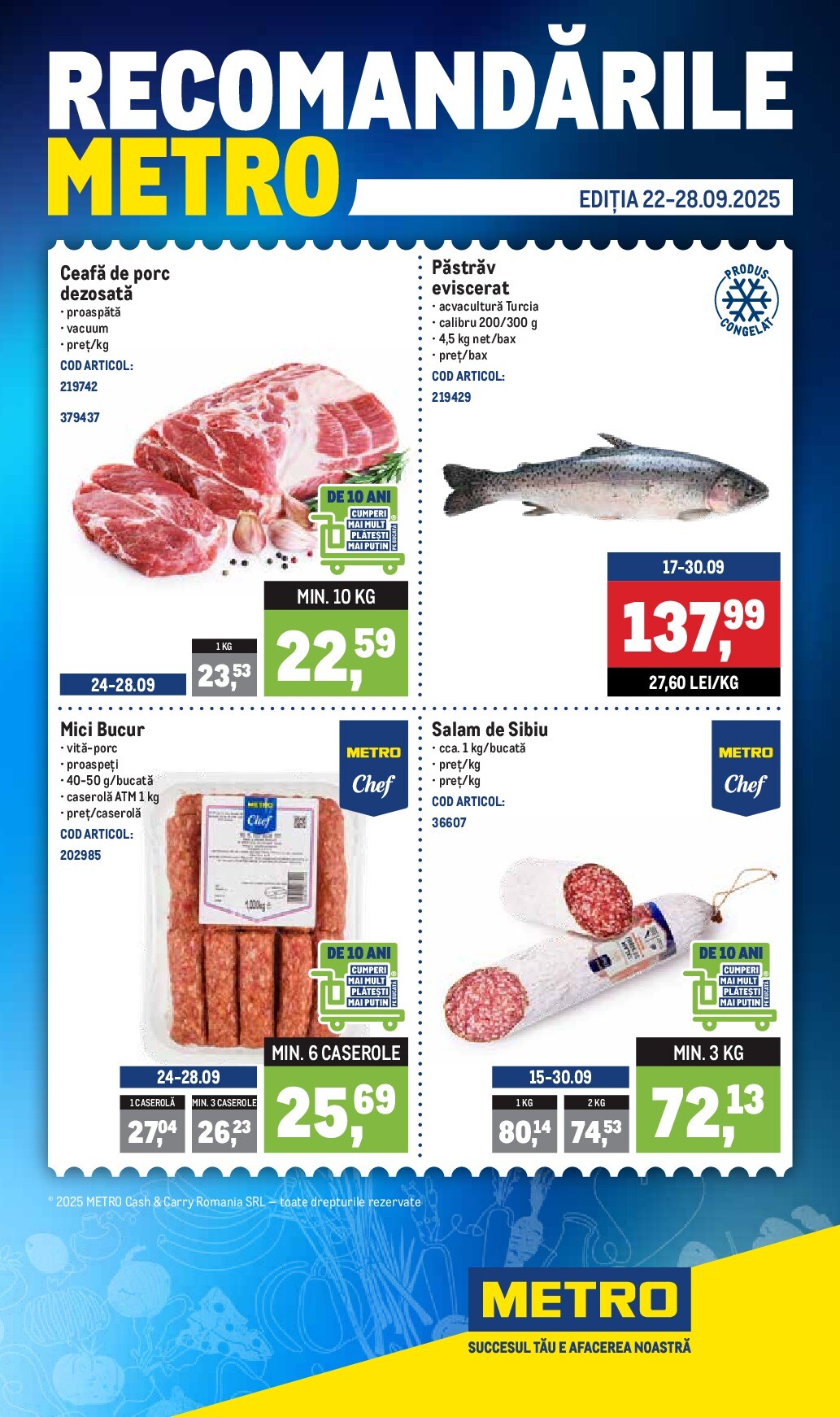 metro - Catalog Metro - Recomandările online – oferte valabile din 22.09.