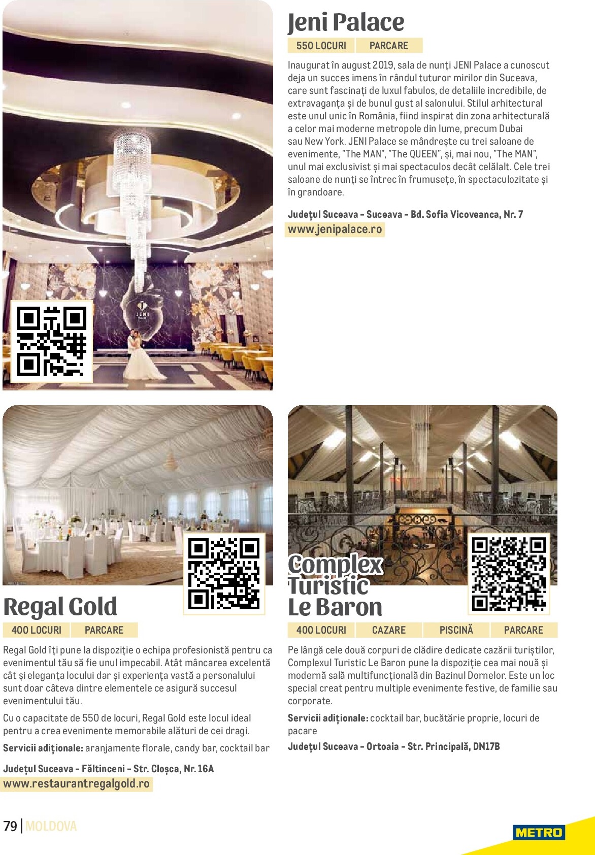 metro - Catalog Metro - Ghid Locații pentru Evenimente online – oferte valabile din 01.09. - page: 79 metro - Catalog Metro - Ghid Locații pentru Evenimente online – oferte valabile din 01.09. - page: 79