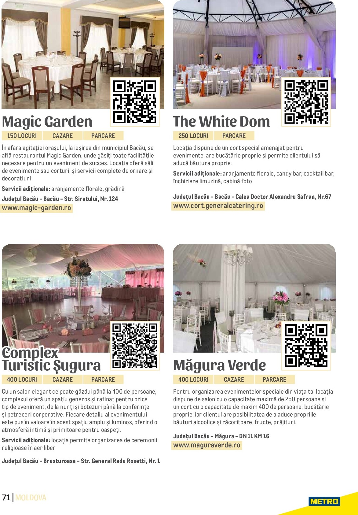 metro - Catalog Metro - Ghid Locații pentru Evenimente online – oferte valabile din 01.09. - page: 71 metro - Catalog Metro - Ghid Locații pentru Evenimente online – oferte valabile din 01.09. - page: 71