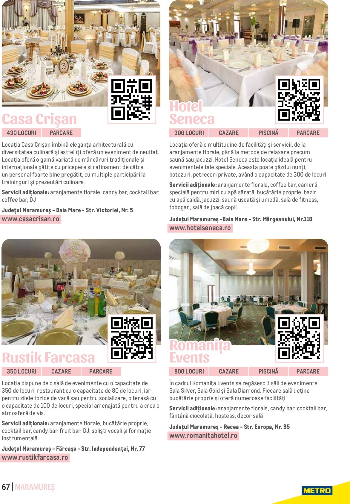 metro - Catalog Metro - Ghid Locații pentru Evenimente online – oferte valabile din 01.09. - page: 67 metro - Catalog Metro - Ghid Locații pentru Evenimente online – oferte valabile din 01.09. - page: 67