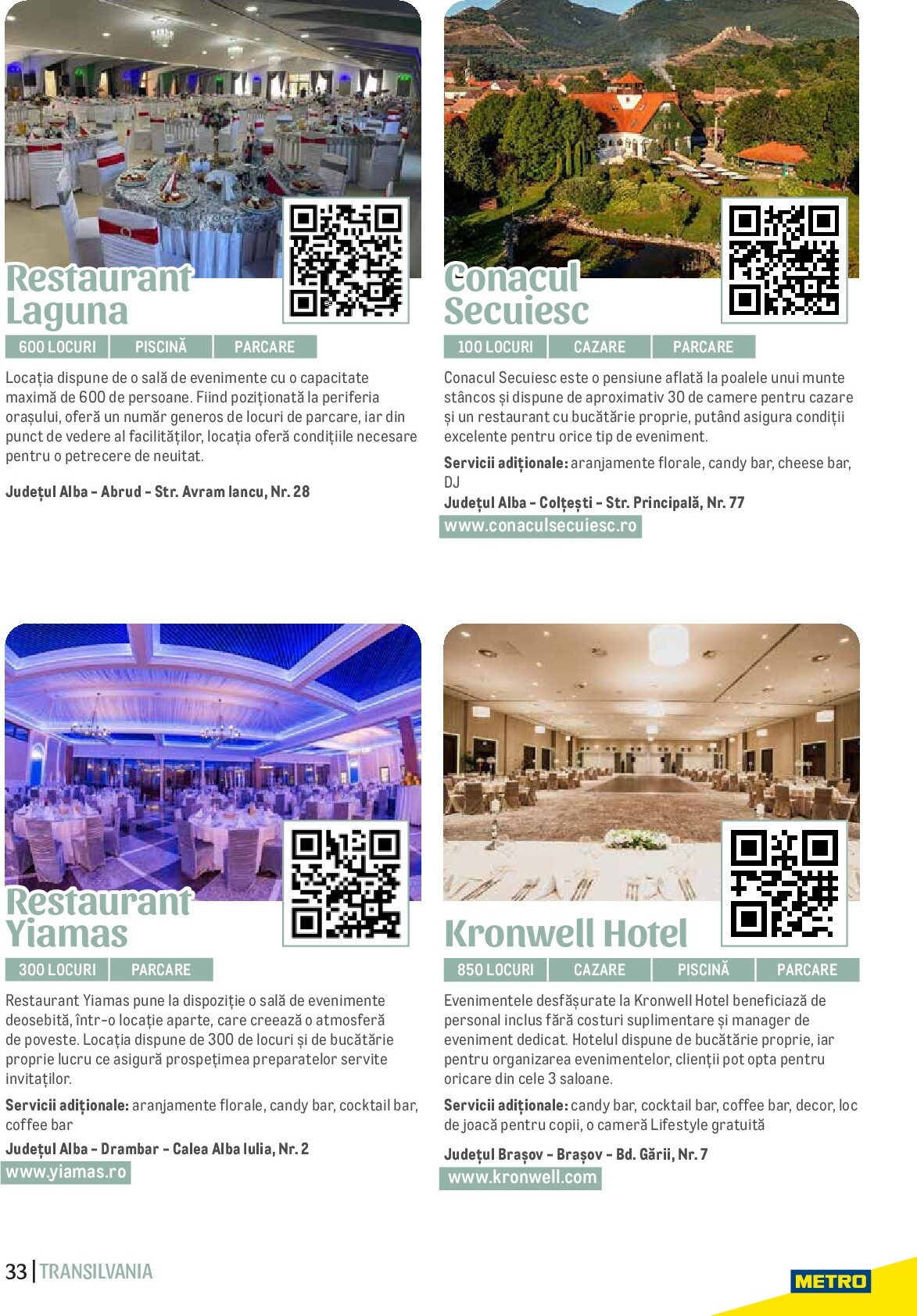 metro - Catalog Metro - Ghid Locații pentru Evenimente online – oferte valabile din 01.09. - page: 33 metro - Catalog Metro - Ghid Locații pentru Evenimente online – oferte valabile din 01.09. - page: 33