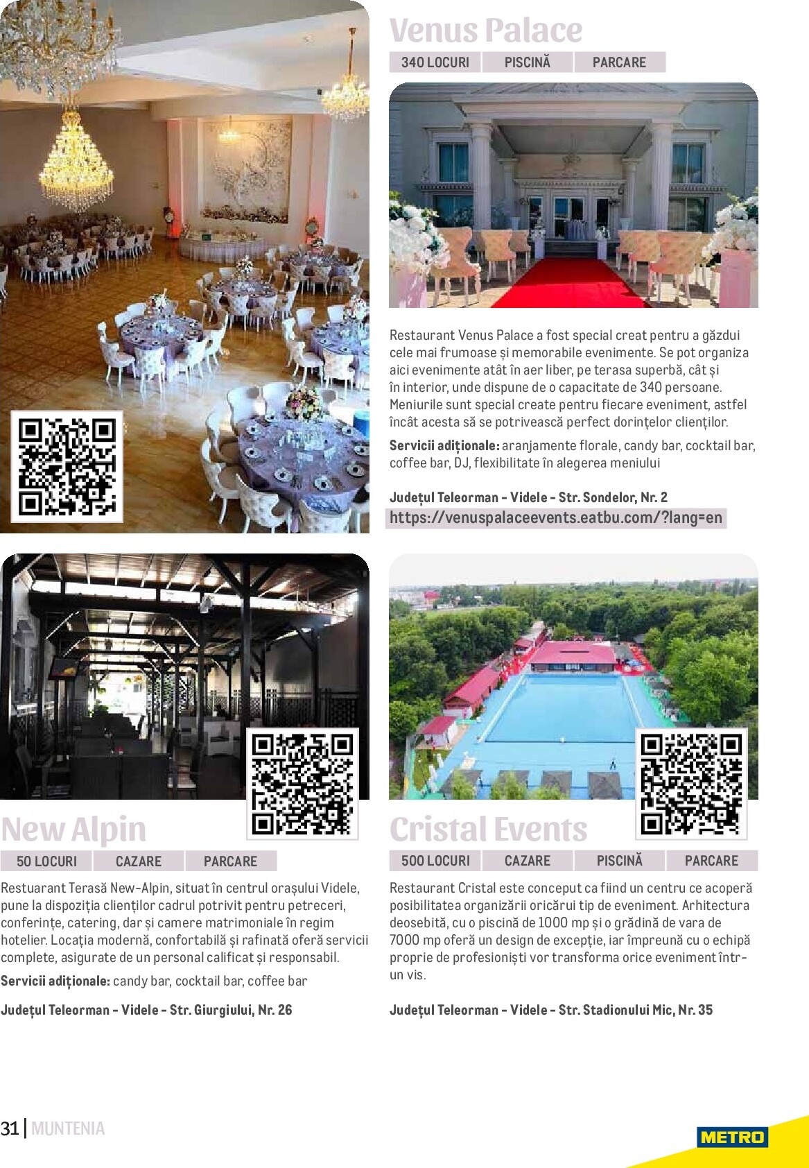 metro - Catalog Metro - Ghid Locații pentru Evenimente online – oferte valabile din 01.09. - page: 31 metro - Catalog Metro - Ghid Locații pentru Evenimente online – oferte valabile din 01.09. - page: 31